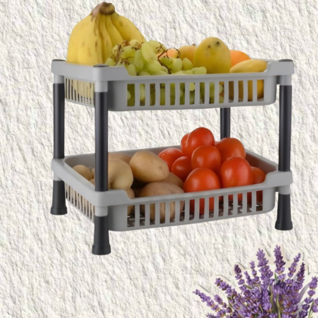 womens first choice Compact Kitchen Utility Rack with Double Layer Open Shelf Storage Design Plastic Kitchen Trolley-picture-13