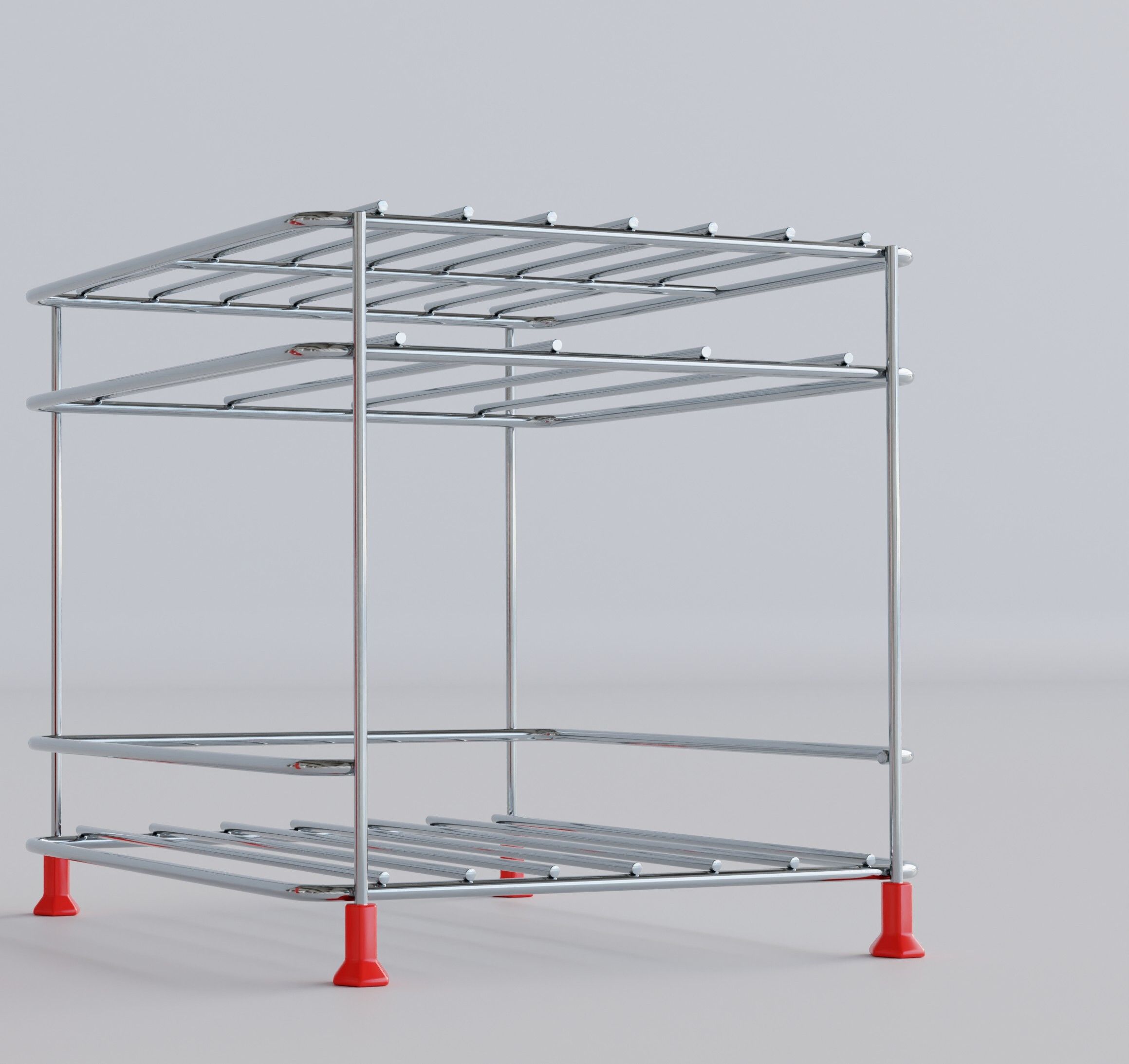 Heavy Duty Steel Matka Stand with Tray for Water Pot & Dispenser Stainless Steel Kitchen Trolley-image-7