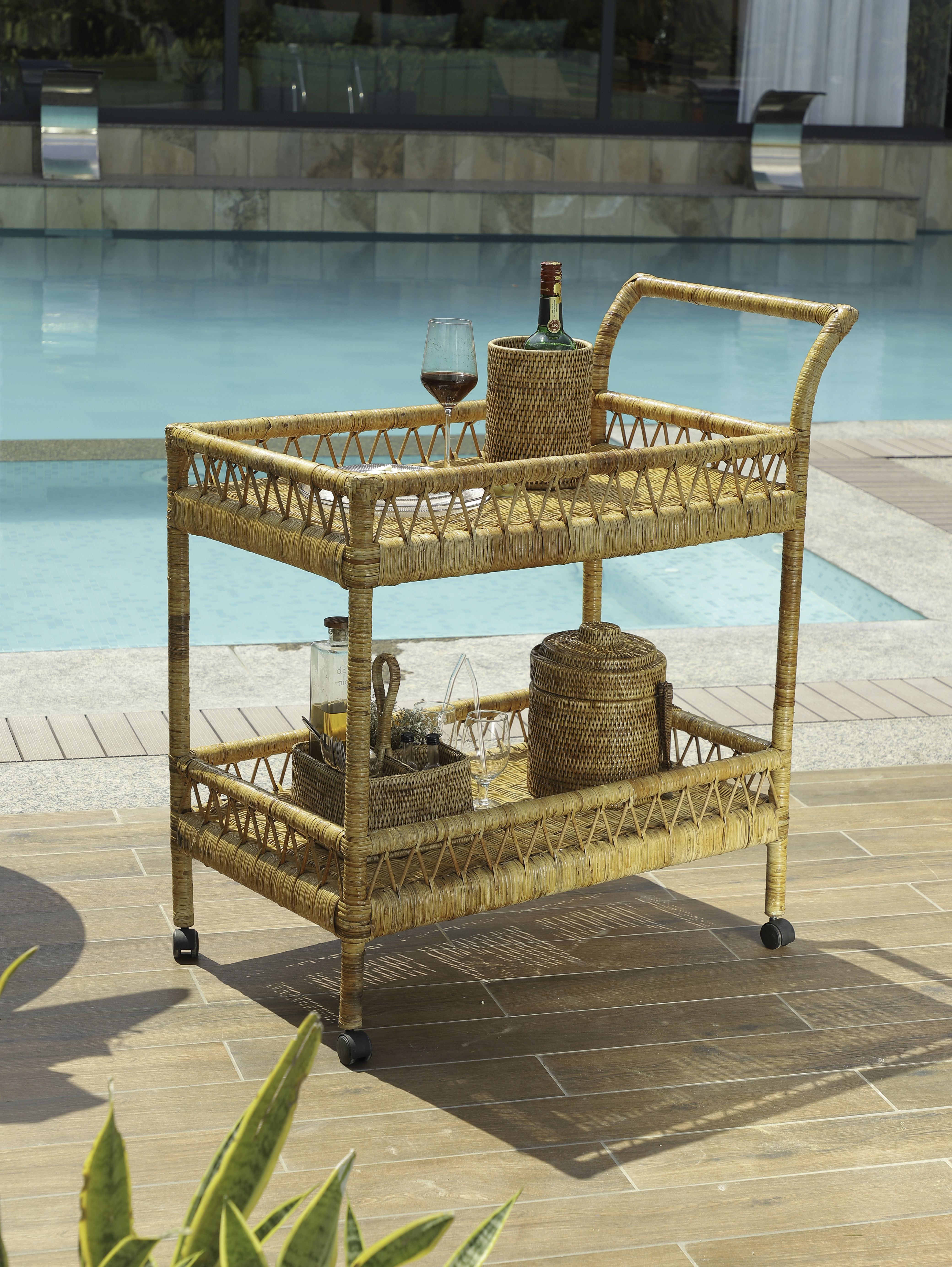 the treecrafts Core Alfresco Bar Cart Bamboo Kitchen Trolley-picture-20