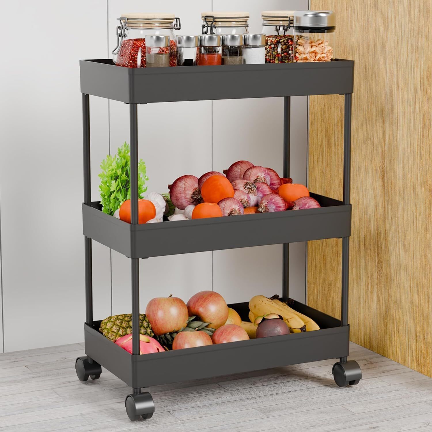 pinkwhale PNW_TROLLY_3BLACK Plastic Kitchen Trolley-picture-22