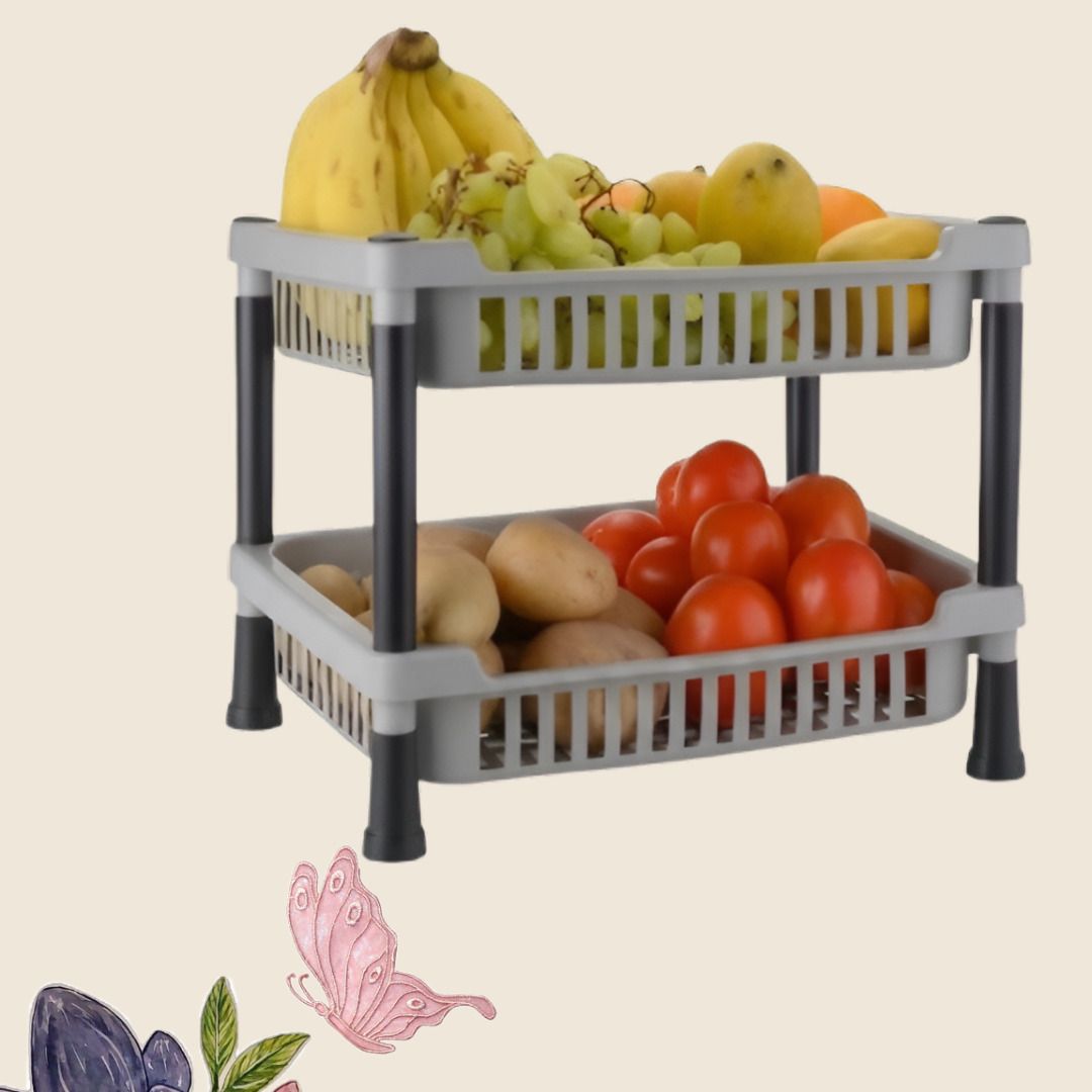 womens first choice Modern Kitchen Storage Shelf with Spacious Open Utility Compartments Plastic Kitchen Trolley-picture-1