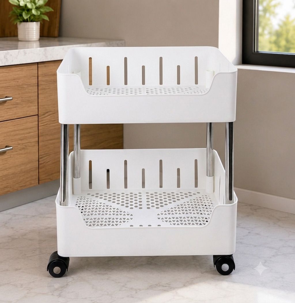 sai enterprises SAI-KT-2T-WHT-001 Plastic Kitchen Trolley-picture-26
