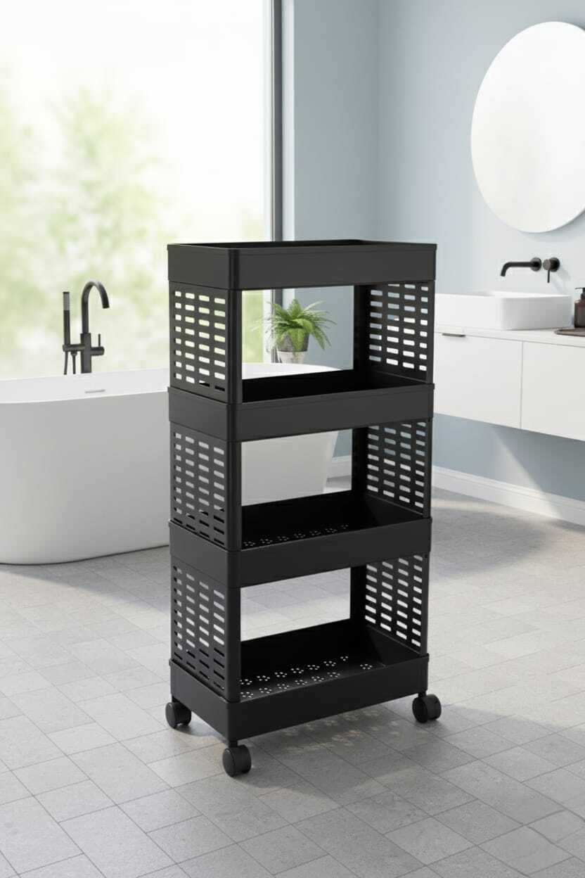 apexmax Multi-Purpose Plastic Storage Organizer 4-Tier Kitchen Trolley Plastic Kitchen Trolley-picture-30