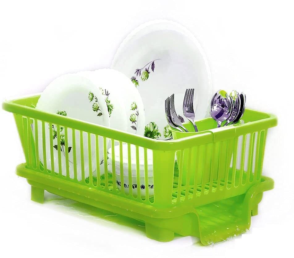 shopixo 3 in 1 Large Sink Set Dish Rack Drainer Drying Rac Plastic Kitchen Trolley-picture-11