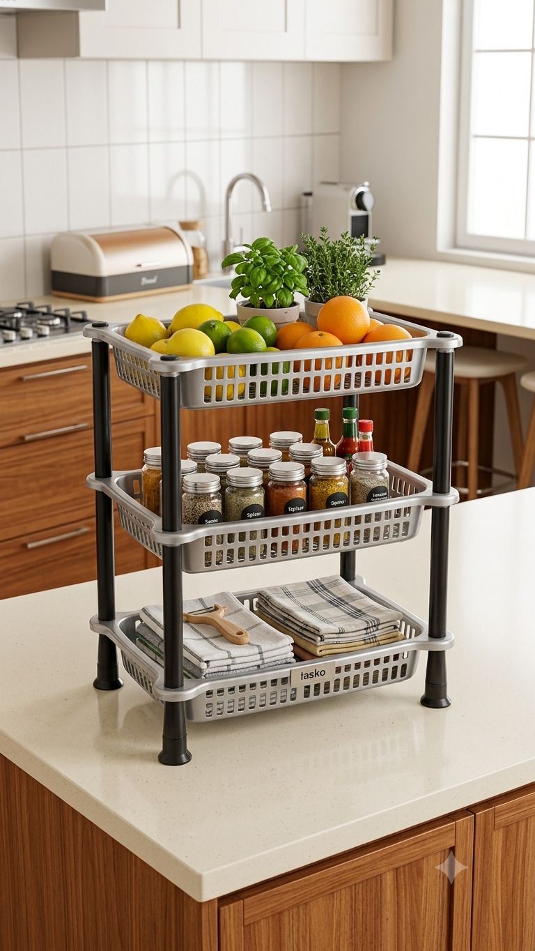 Plastic Kitchen Trolley-image-44