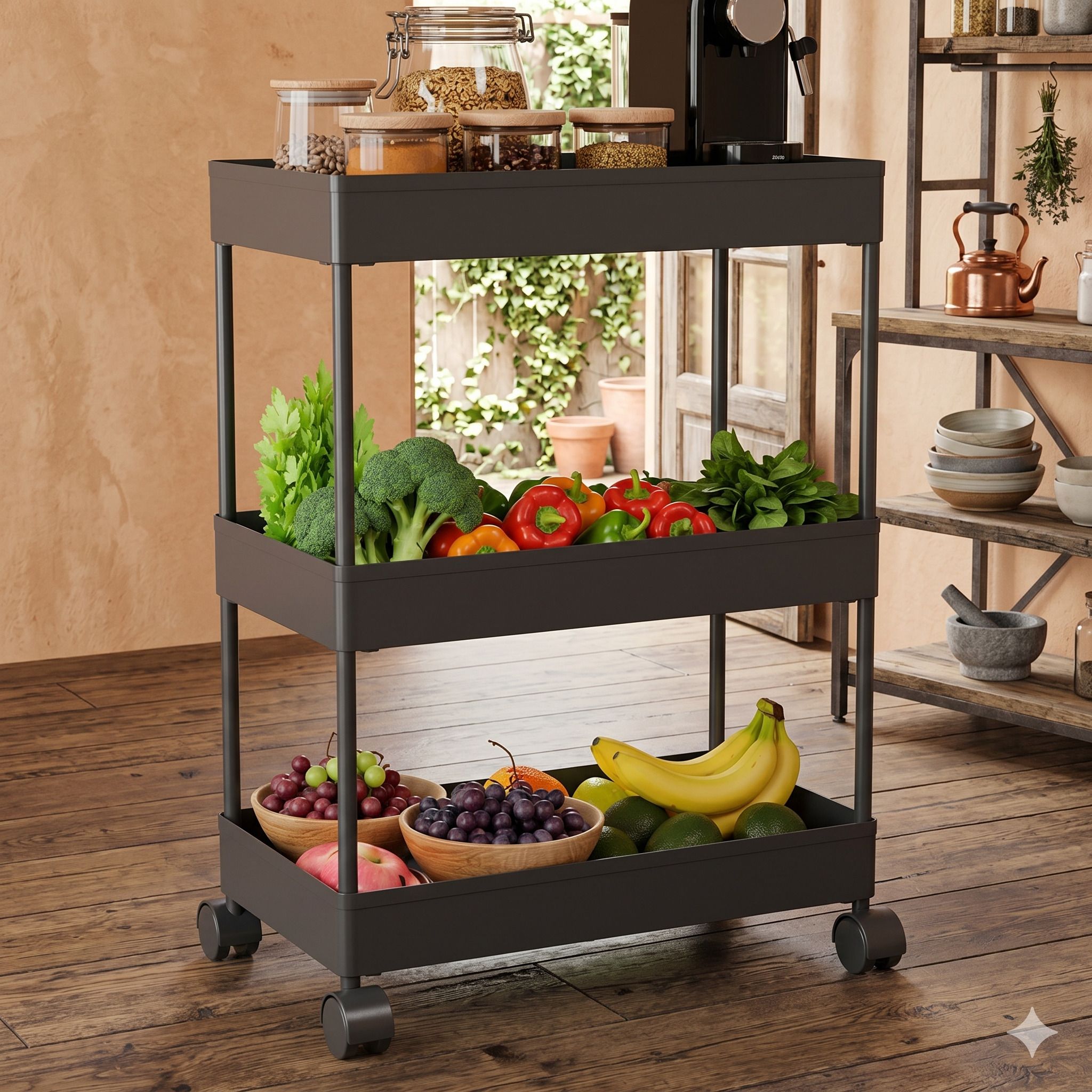 Plastic Kitchen Trolley-image-12