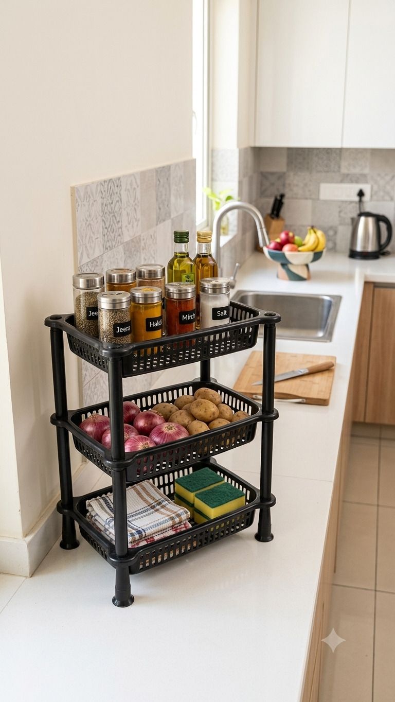 Plastic Kitchen Trolley-image-47
