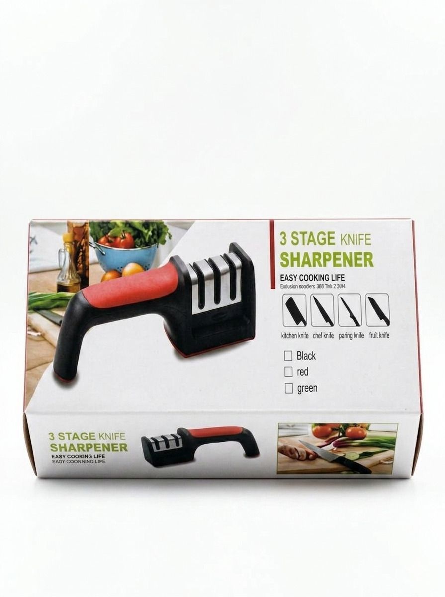 jashoda trading co Premium 3-in-1 Manual Knife and Scissors Sharpener. Knife Sharpening Steel-picture-34