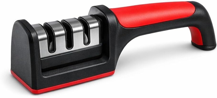 Manual 3 Stage Knife Sharpener Non Slip Kitchen Sharpening Tool Knife Sharpening Steel-image-21