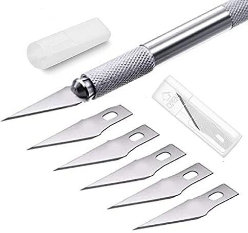 KRYTONE 1 Detail Pen Knife With 5 Interchangeable Blades For Carving Knife