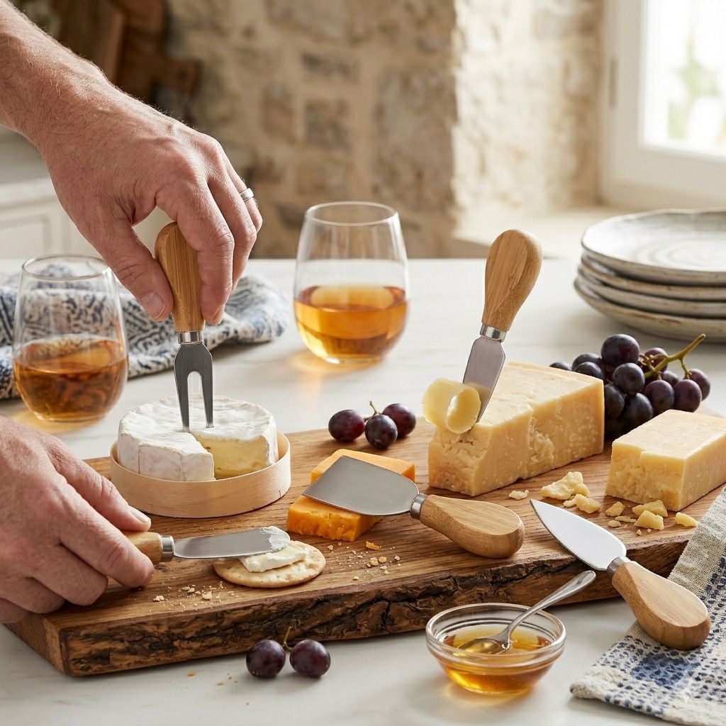 jorex mart Wooden Cheese Knife Set of 5 Pieces – Eco Friendly Mini Butter Spreader Tools Knife-image-3
