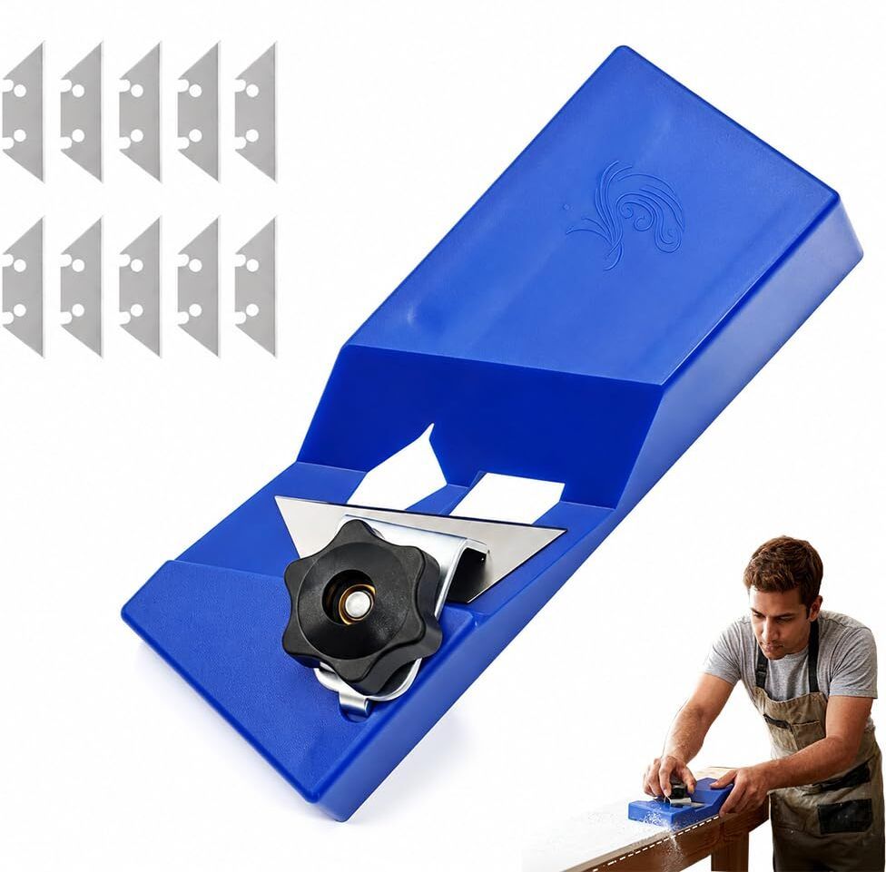 SERPLEX Woodworking Chamfer Tool with SK5 Blade for Drywall Softwood Plastic and Cork Blade-image-6