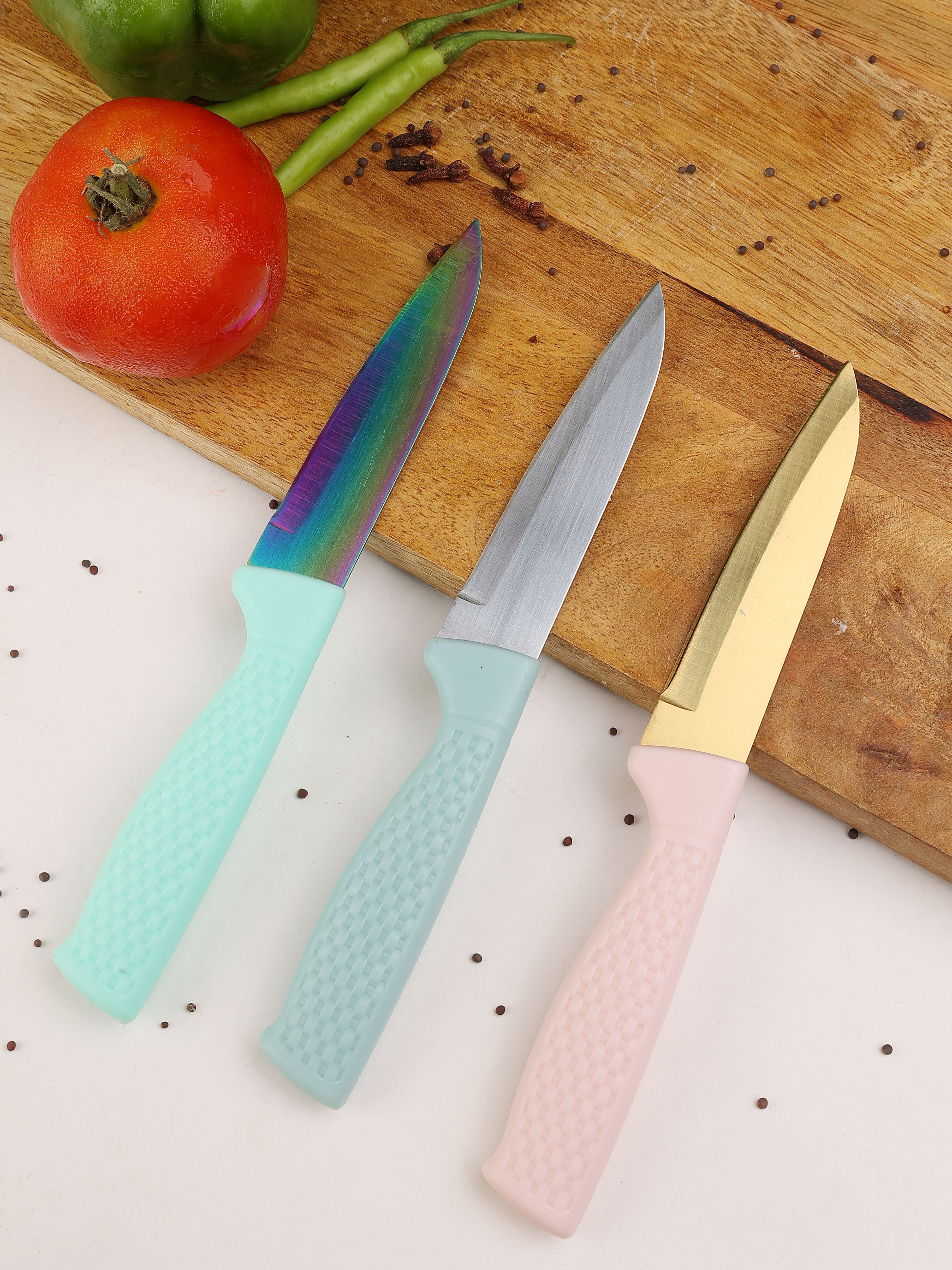 HOMFRO Stainless Steel Kitchen Knife Set, Professional Chef Knife Pack of 3 Multi Tool-picture-20