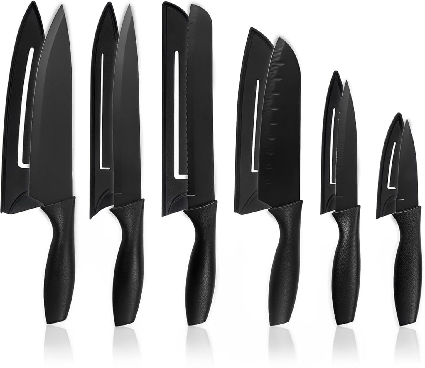 DVIMART High Carbon Steel 6-Piece Knife Set for Home & Restaurant – With Blade Covers Knife