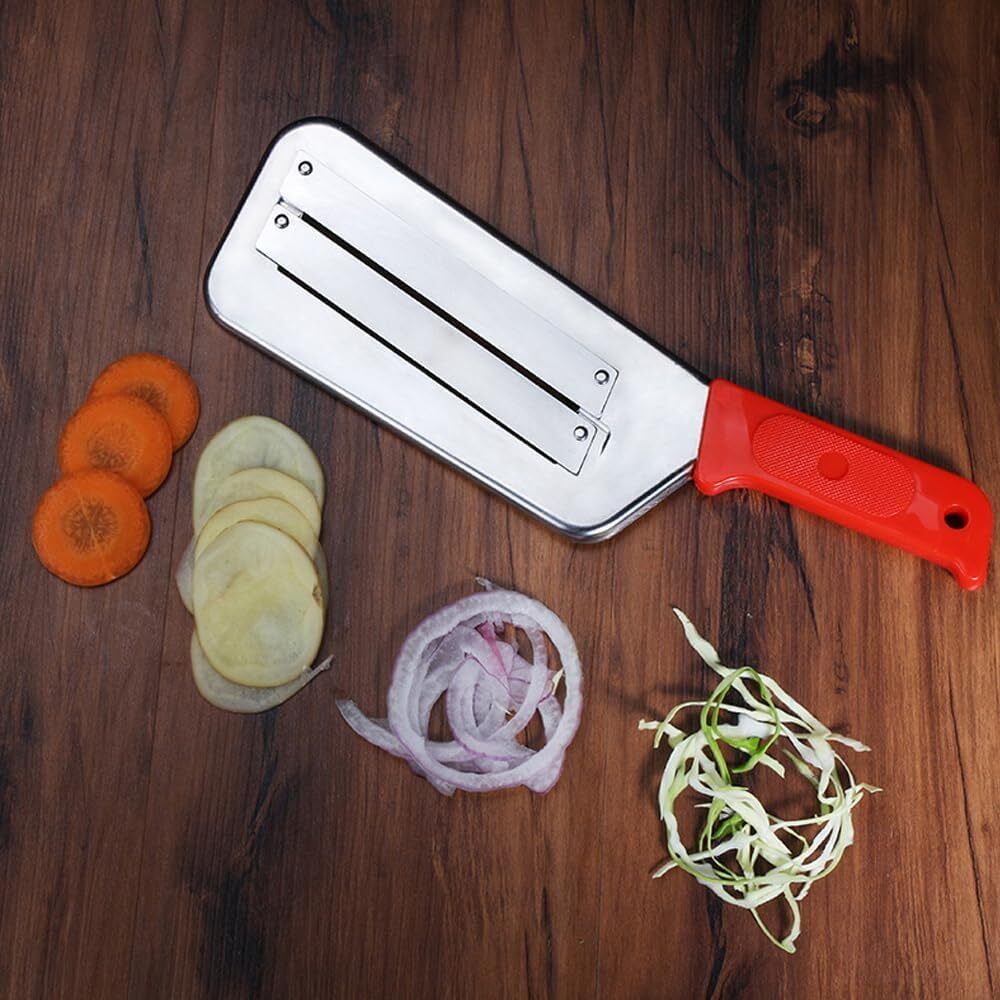 LUXONIX 2 Blade Vegetable Cutter | Manual Handy Chopper for Kitchen & Food Prep Knife