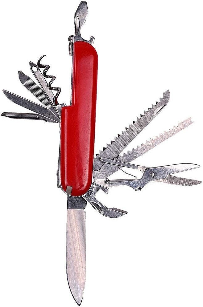 ASTOUND Stainless Steel Multi-function Swiss Knife Set - 11 in 1-Red Multi Tool, Knife, Pocket Knife, Survival Knife-picture-22