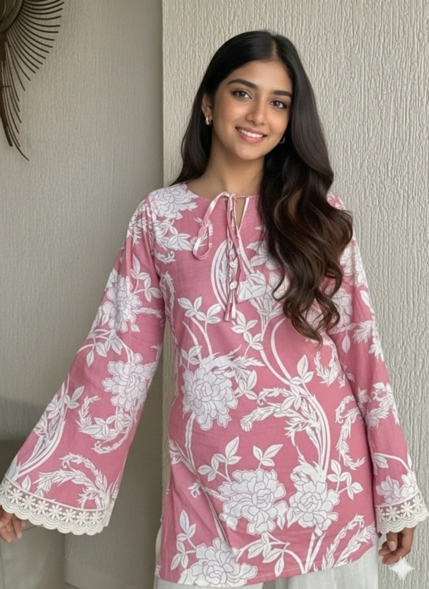 Women Printed Cotton Rayon A-line Kurta