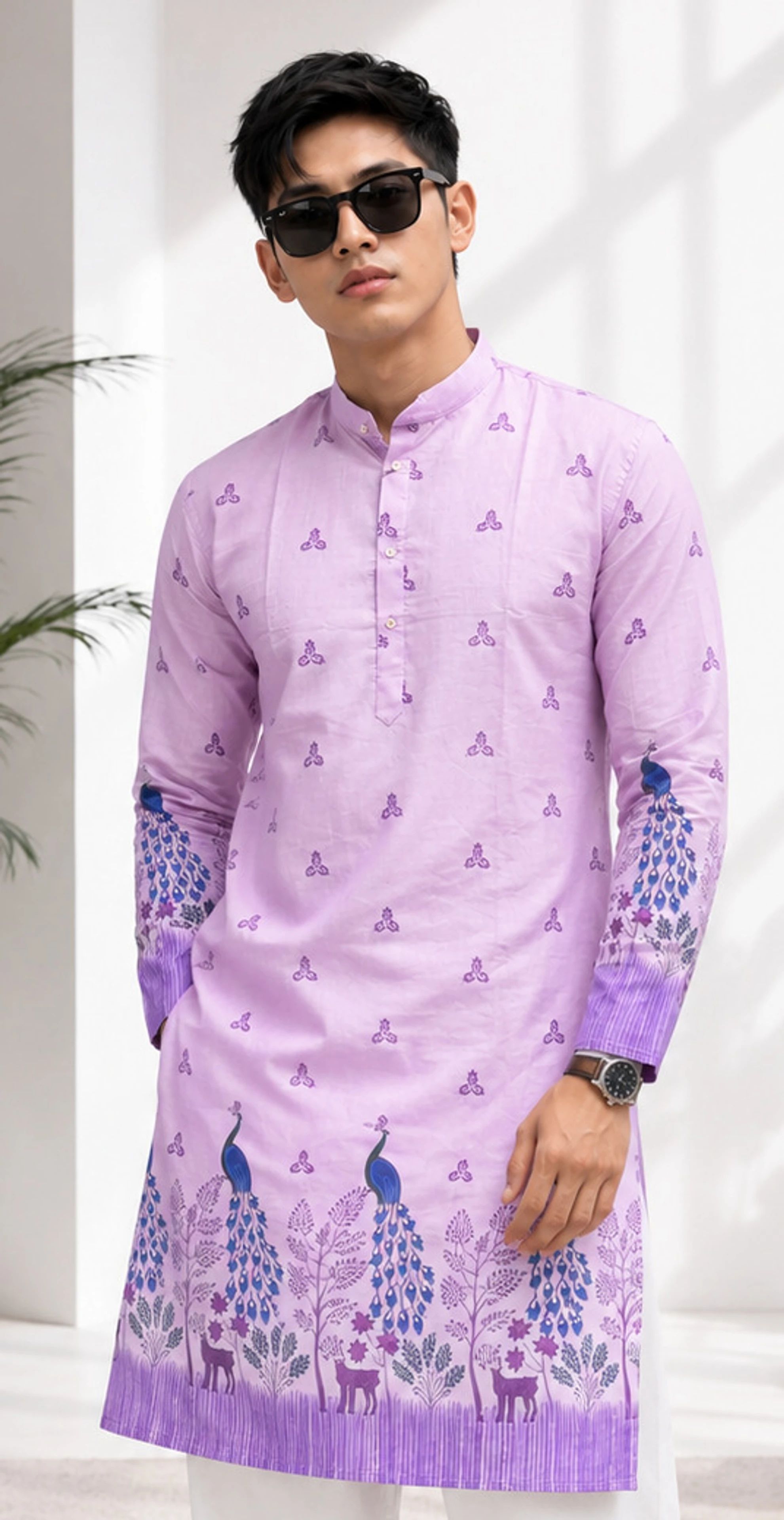 stylevault Printed Cotton Blend Straight Kurta for Men-picture-27