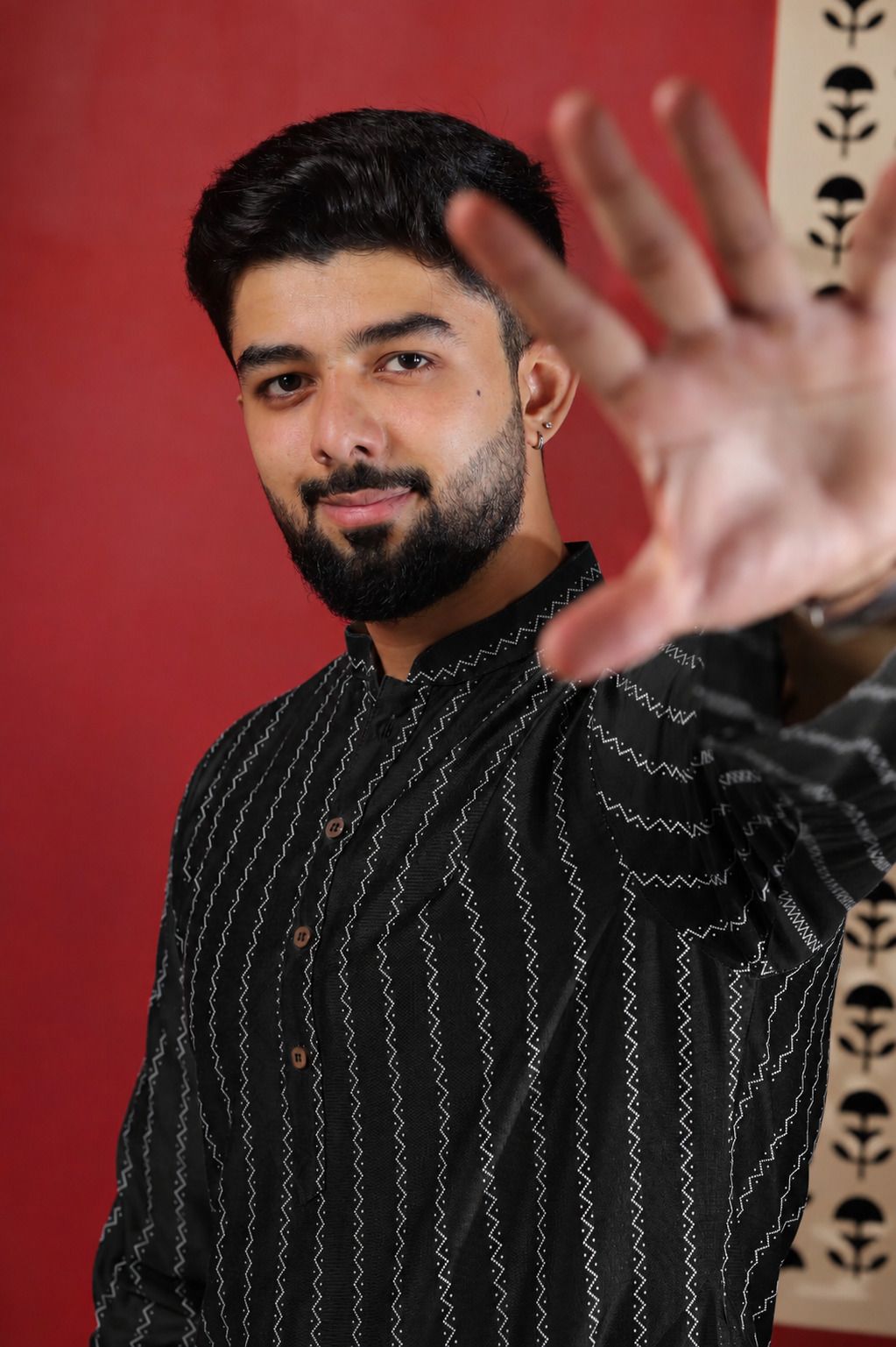 Men Striped Cotton Blend Straight Kurta-image-39
