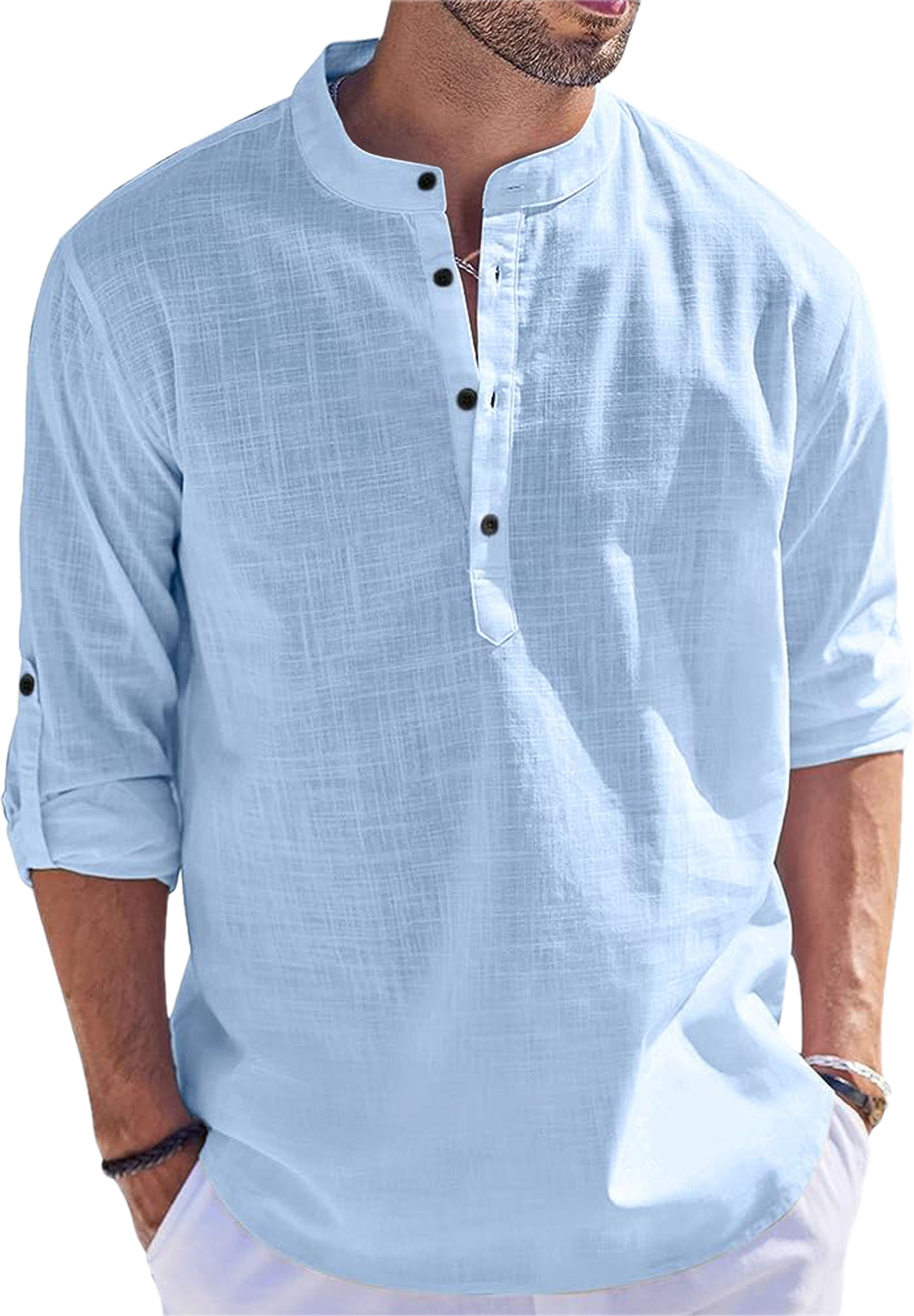 hopewear Solid Cotton Blend Straight Kurta for Men-picture-39