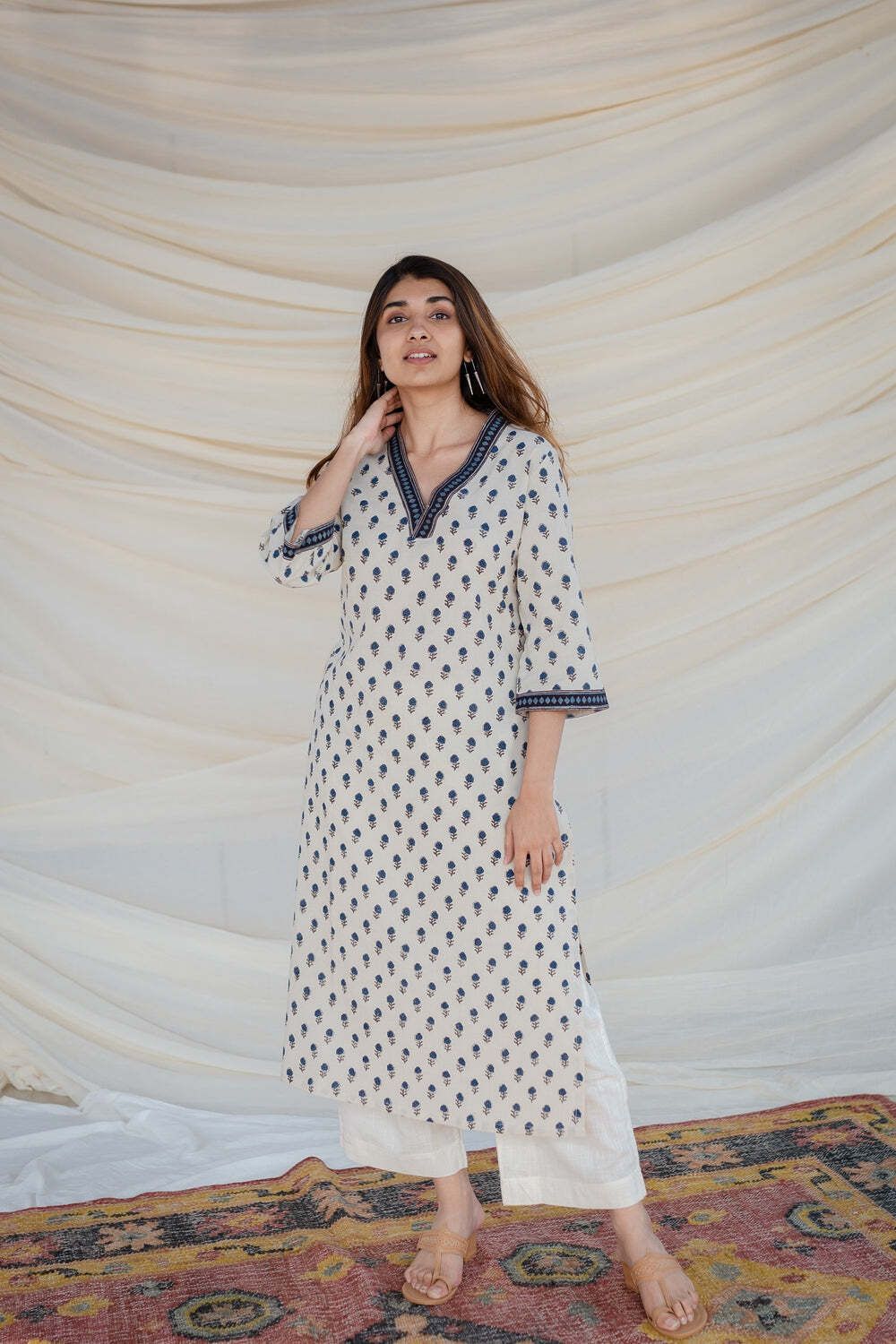 Women Floral Print Viscose Rayon Straight Kurta-image-21