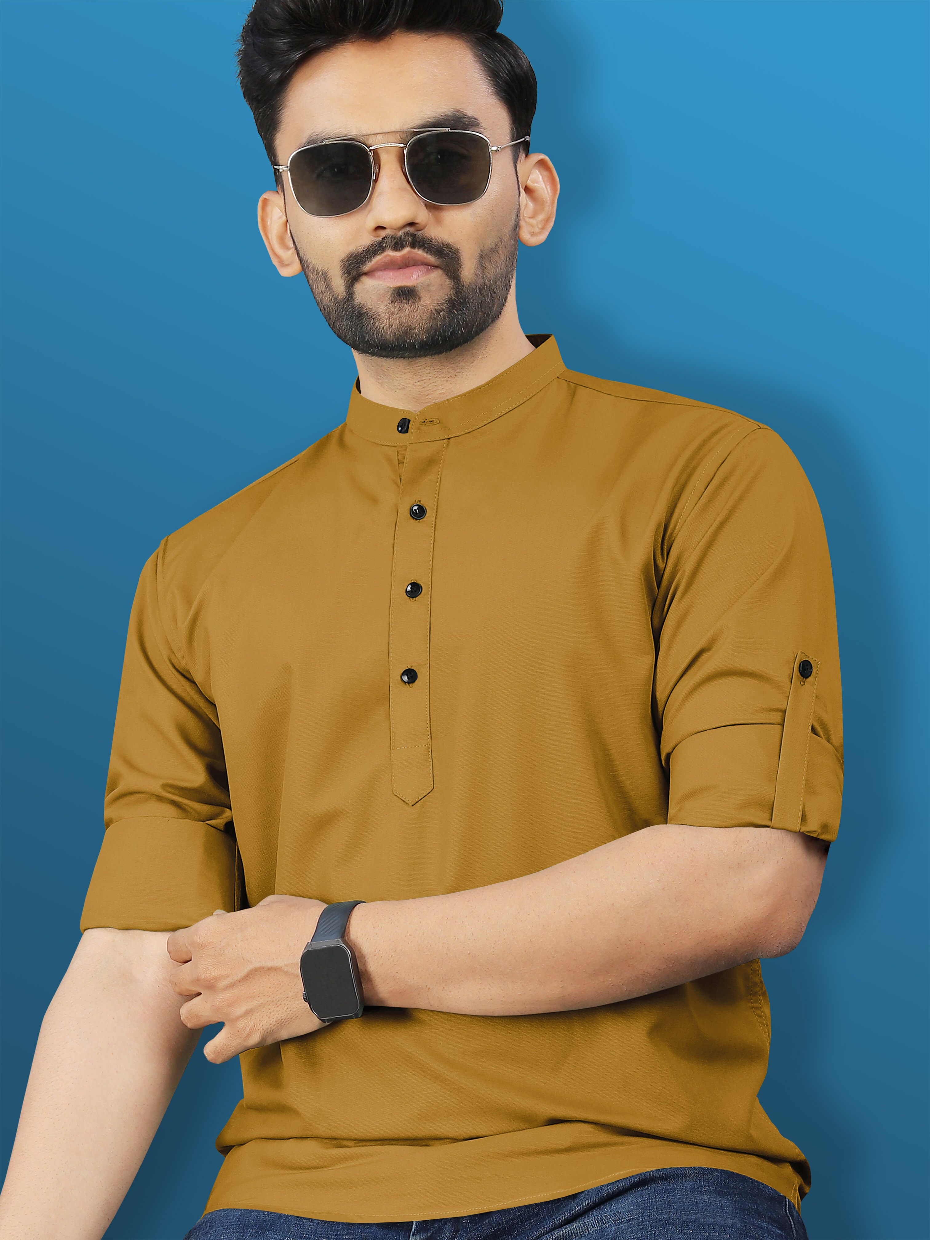 vebnor Men Solid Cotton Blend Straight Kurta-picture-37