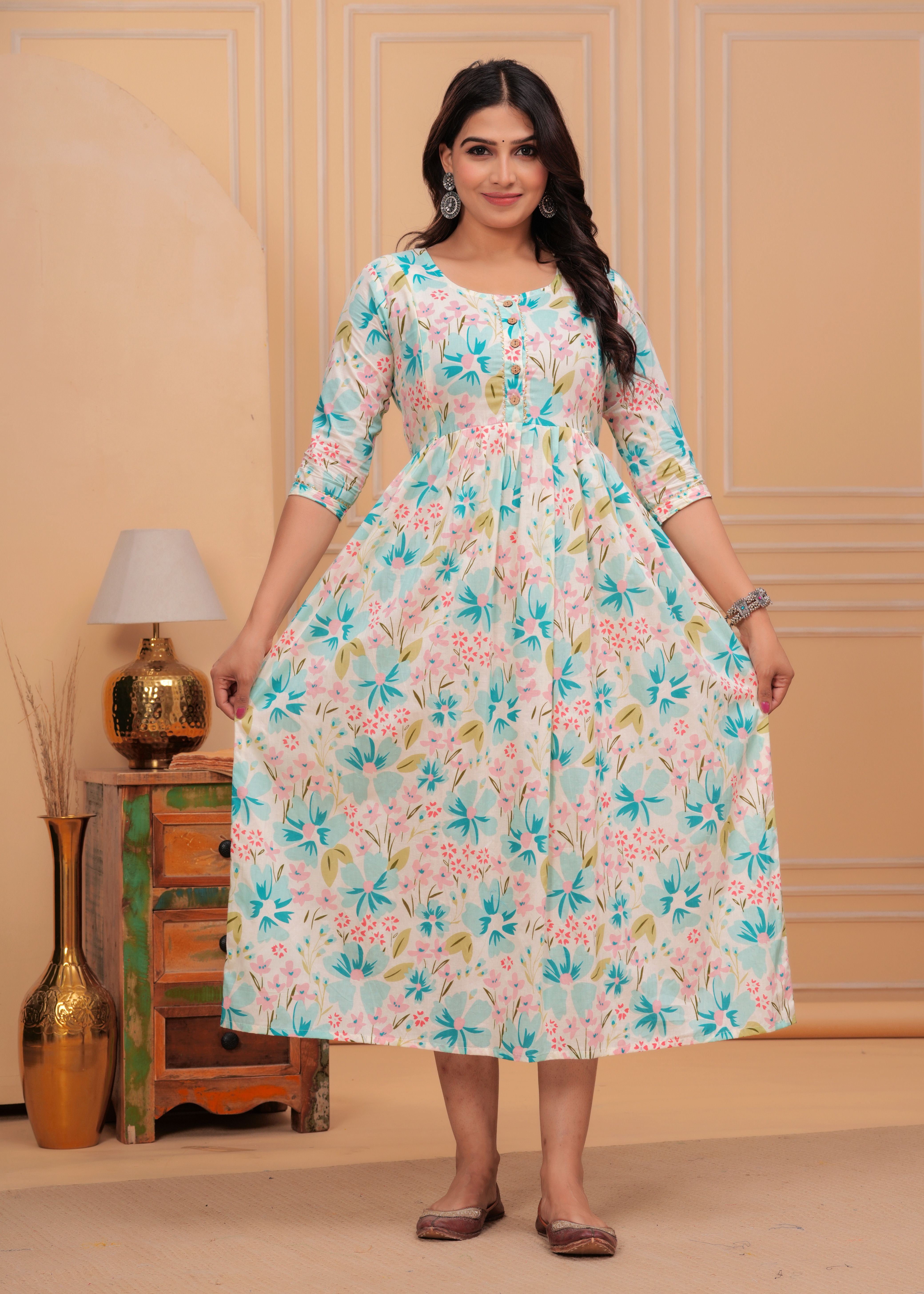 divastri Printed Pure Cotton Stitched Anarkali Gown-picture-17