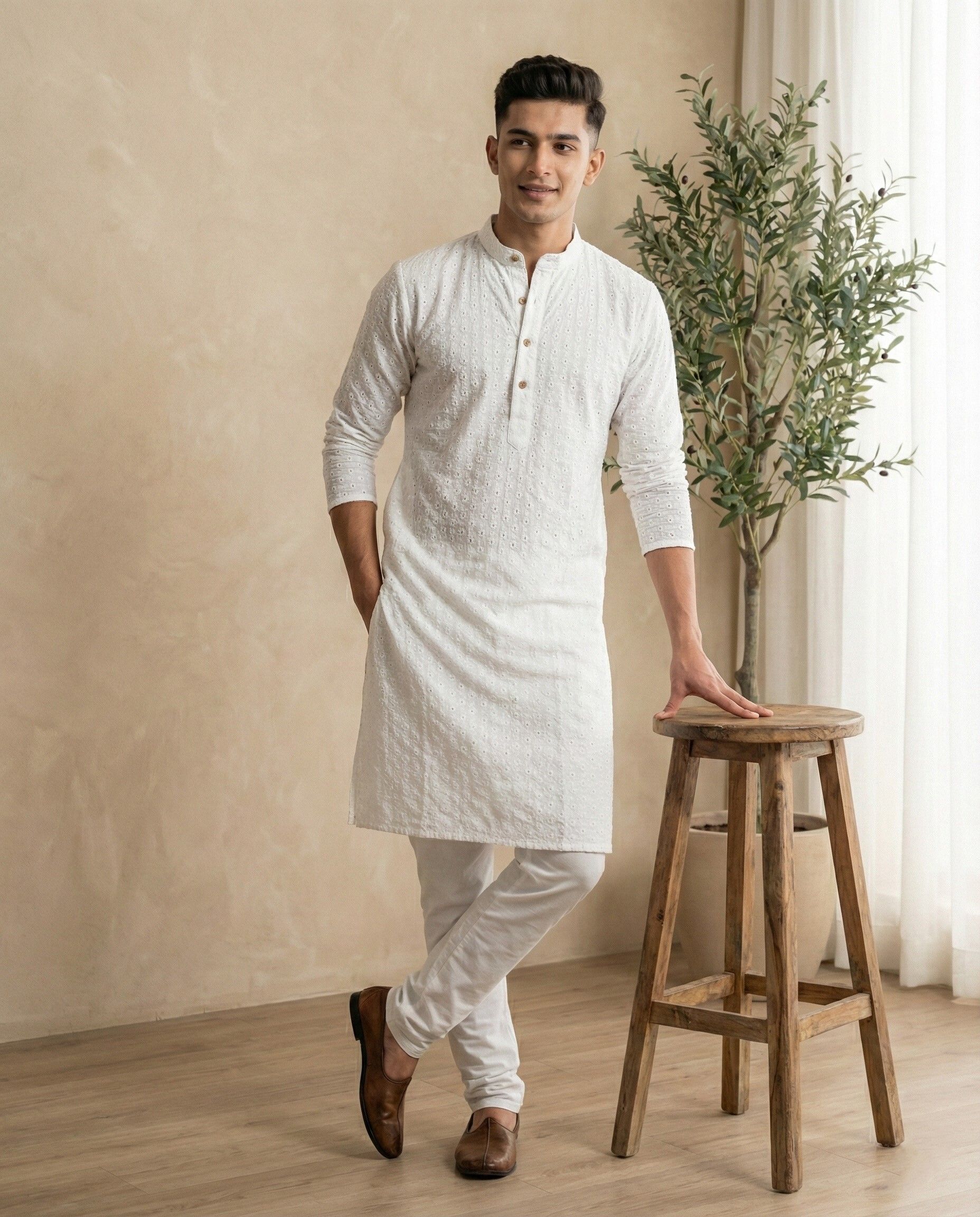 jilani traders Men Viscose Rayon Kurta Pyjama Set-picture-34