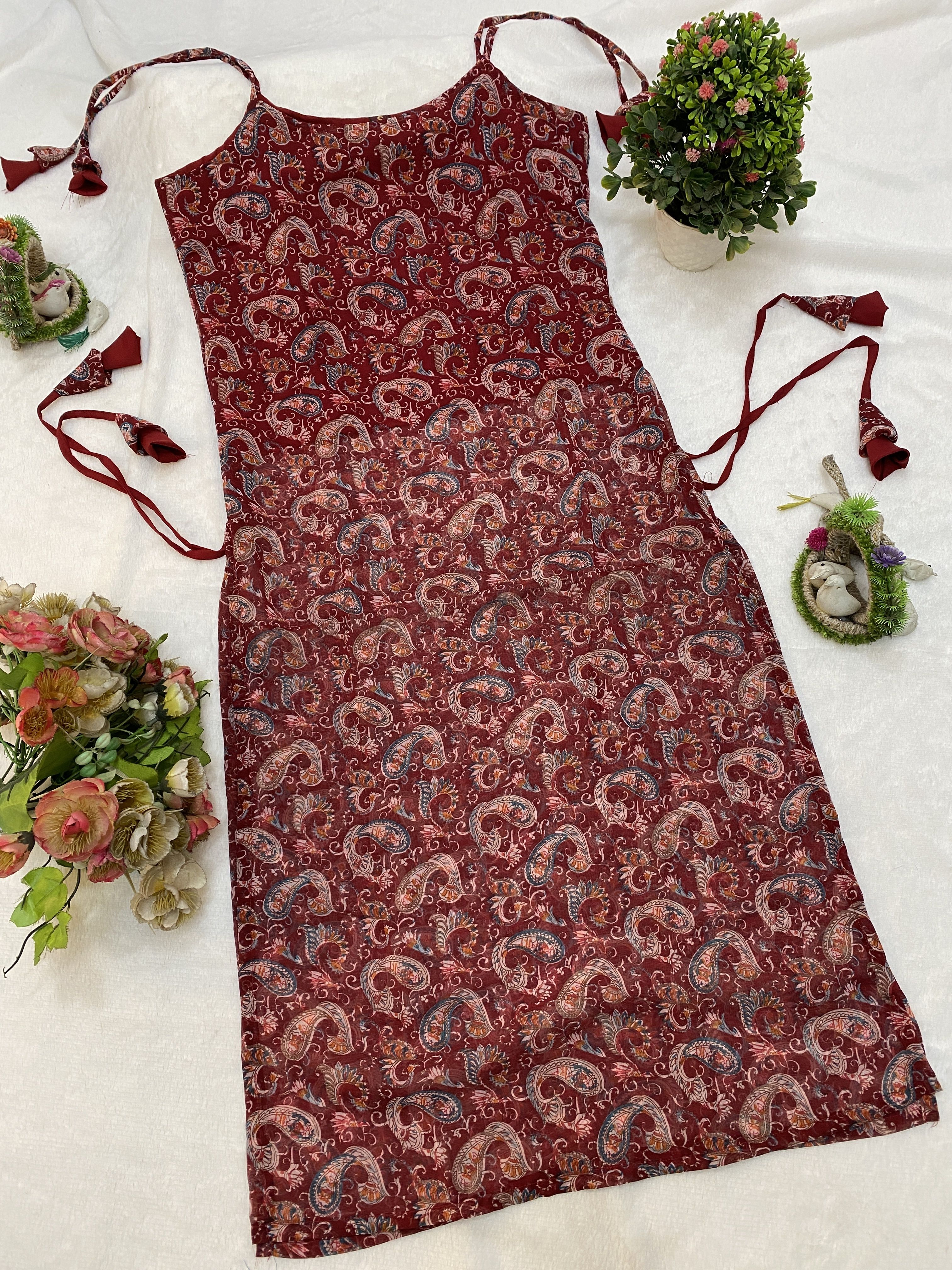 purimaa Women Printed Georgette Trail Cut Kurta-picture-34