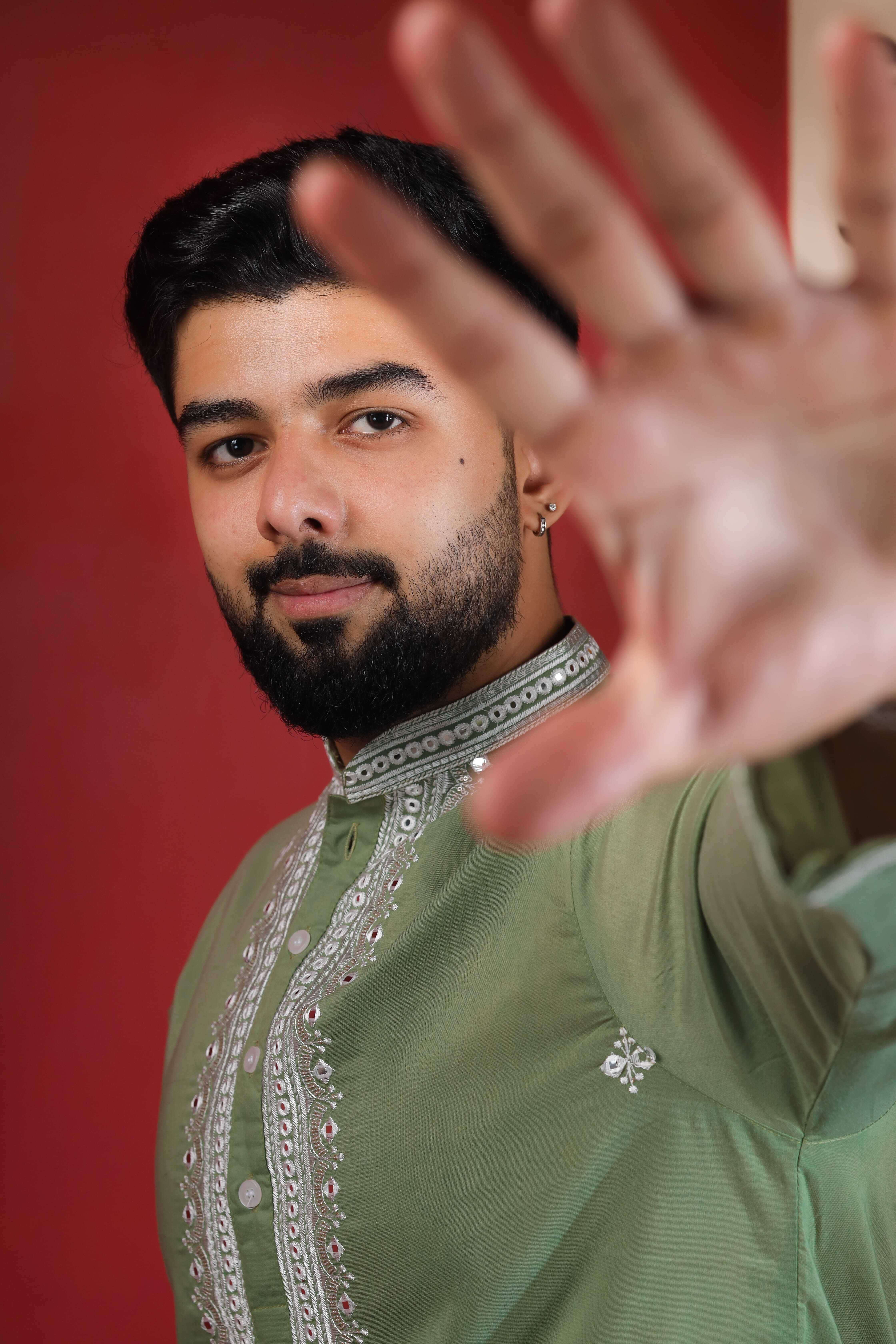 koshin Men Cotton Blend Kurta Pyjama Set-picture-23