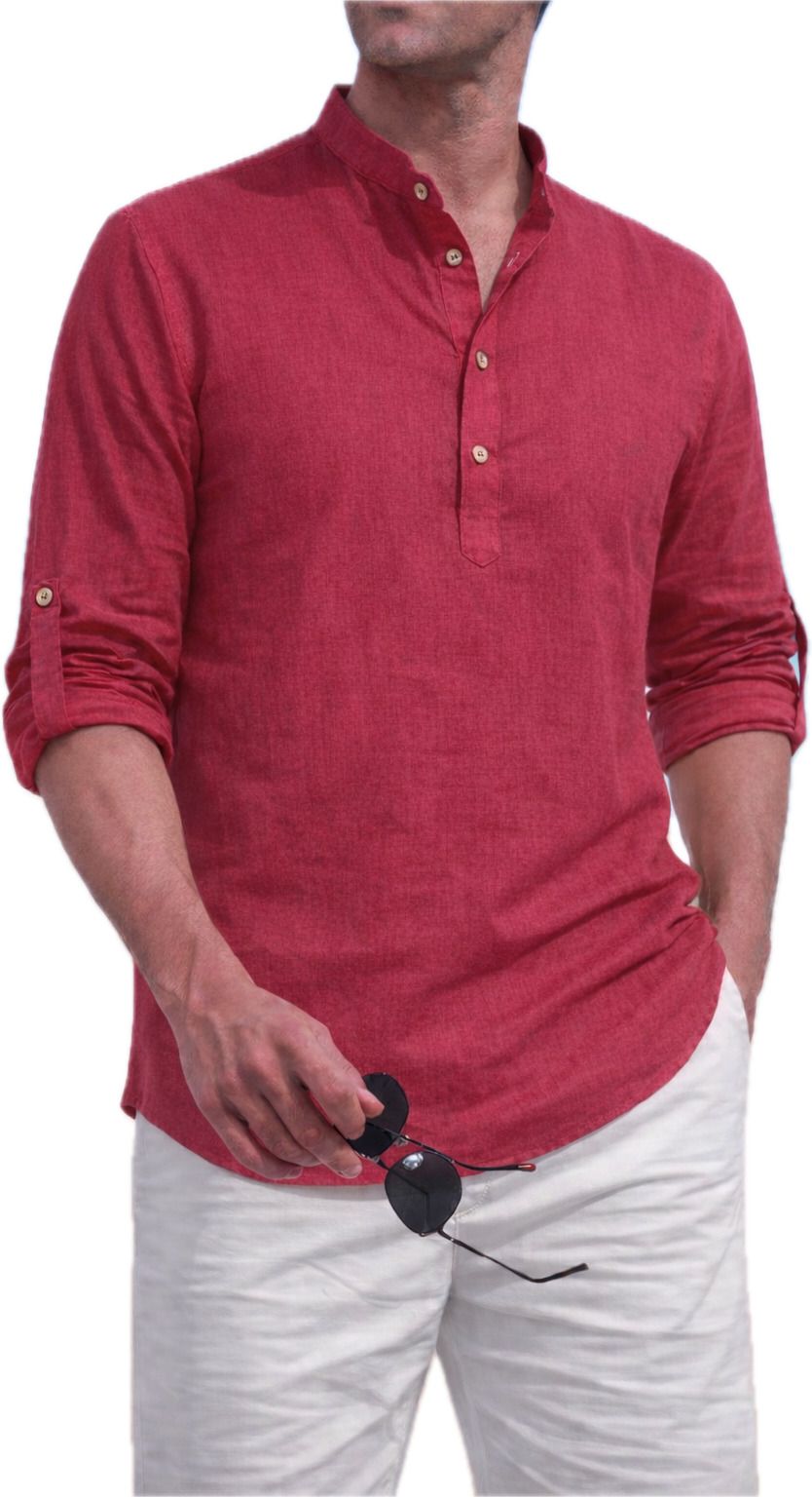 bahumaan Solid Pure Cotton Straight Kurta for Men-picture-29