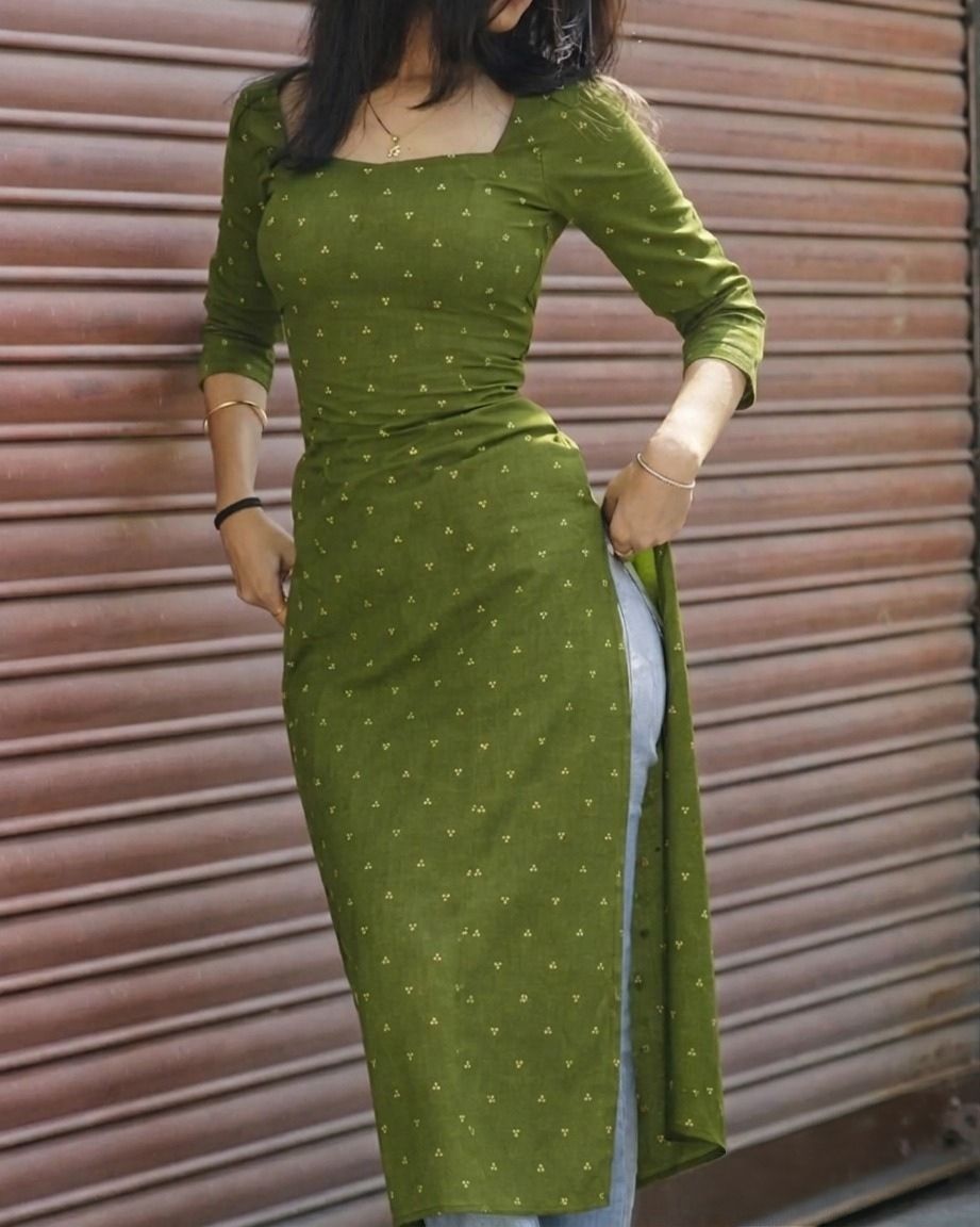 indikora Printed Pure Cotton Straight Kurta for Women-picture-16