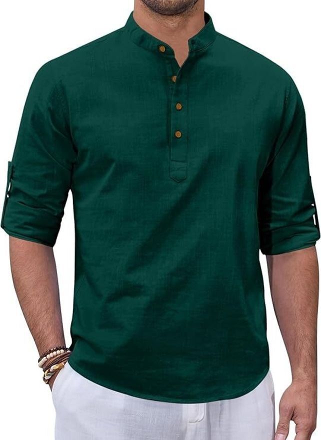 amritenterprise Solid Cotton Blend Straight Kurta for Men-picture-20