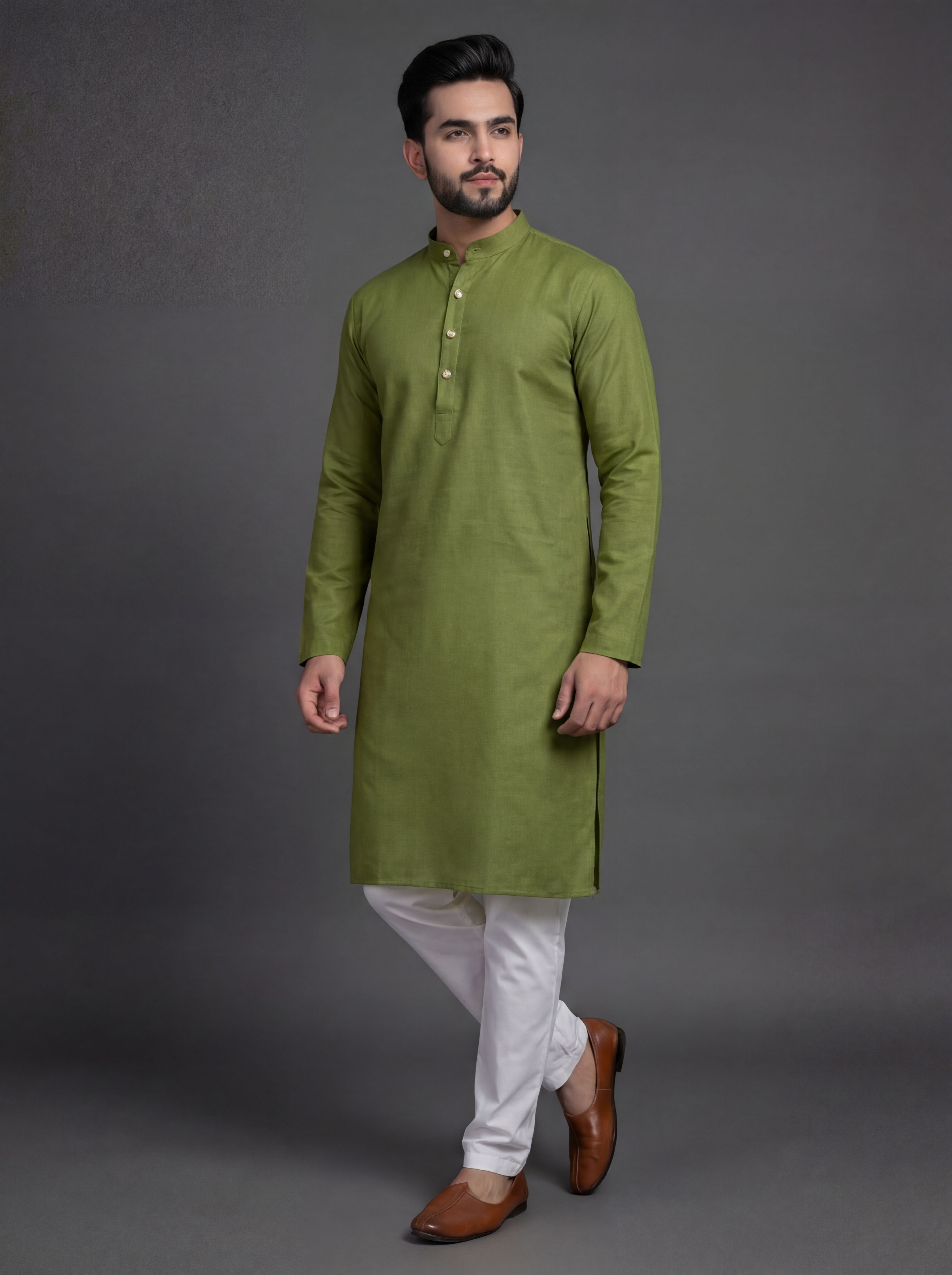 tibra collection Men Solid Cotton Blend Straight Kurta-picture-18