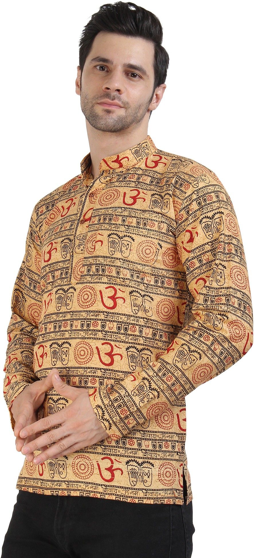 krishiv Men Printed Cotton Blend Straight Kurta-picture-23