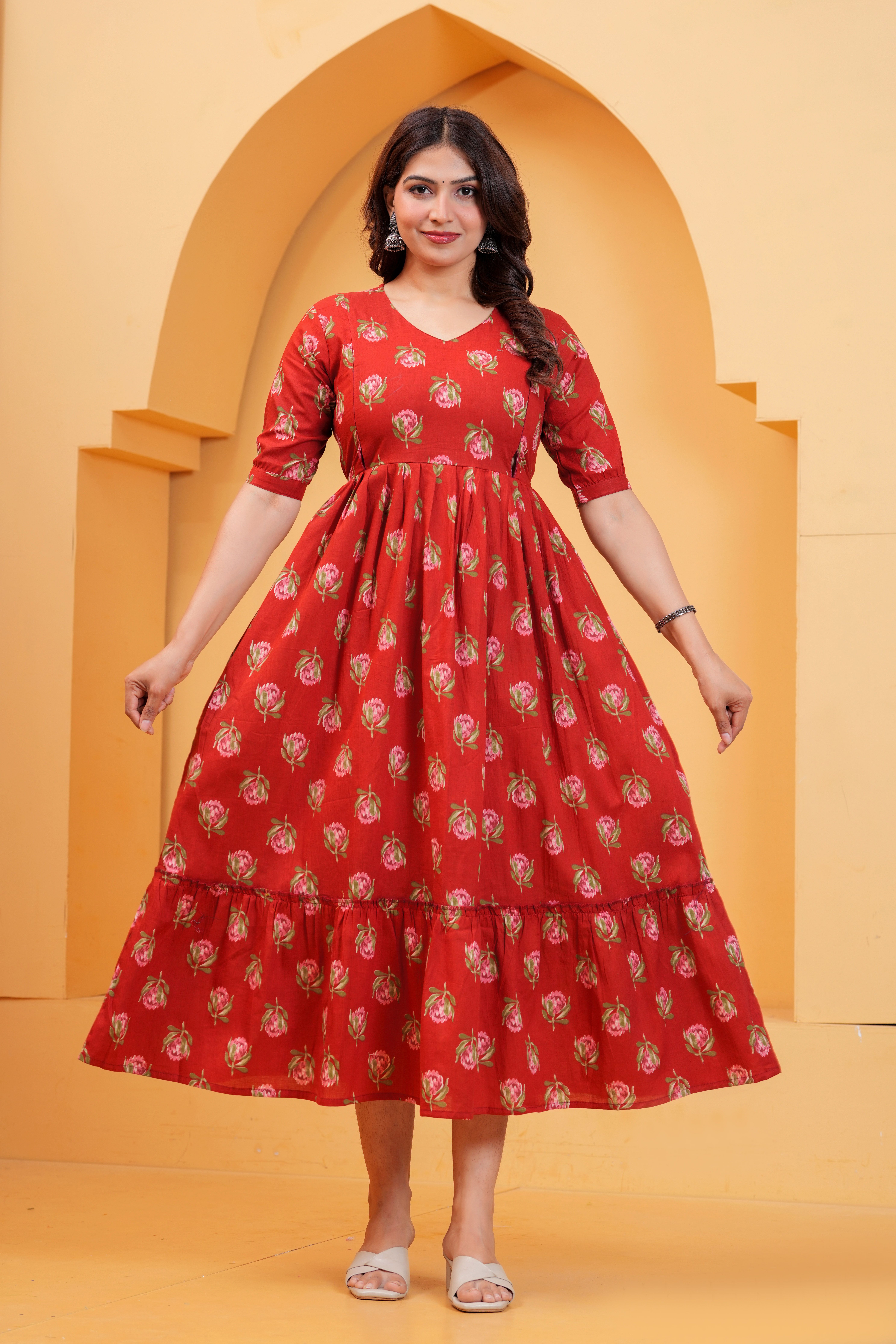 divastri Printed Pure Cotton Stitched Anarkali Gown-picture-39