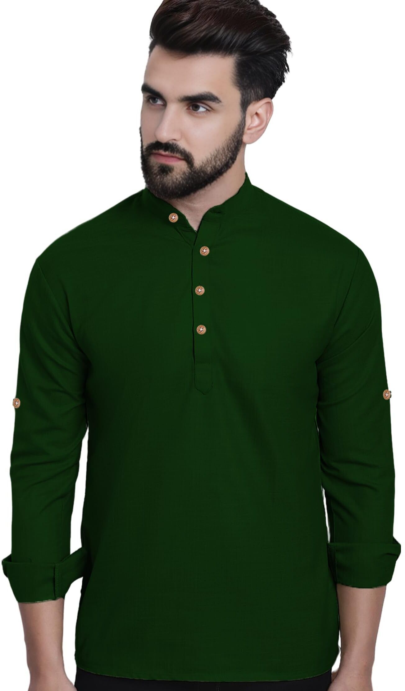 amritenterprise Solid Pure Cotton Straight Kurta for Men-picture-22