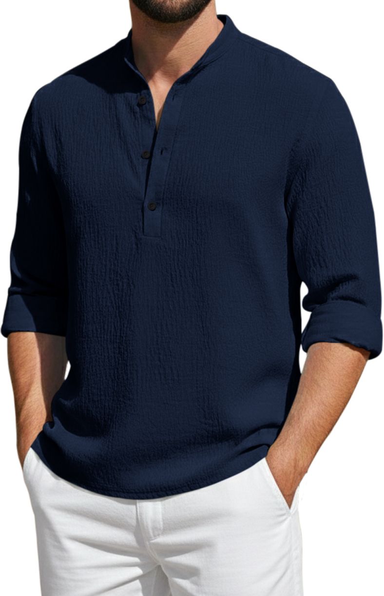 bellstone Men Solid Cotton Blend Straight Kurta-picture-41
