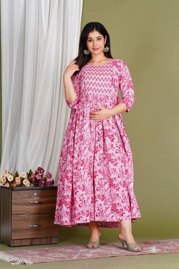 dashify Women Maxi Pink Midi/Calf Length Dress-picture-49