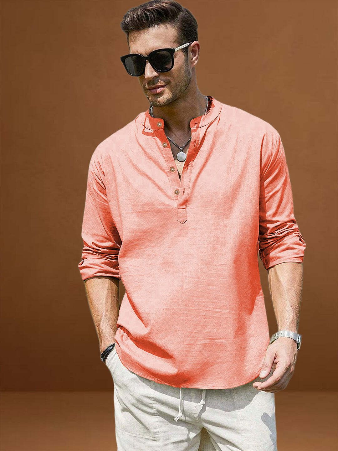 vida loca Solid Cotton Blend A-line Kurta for Men-picture-30