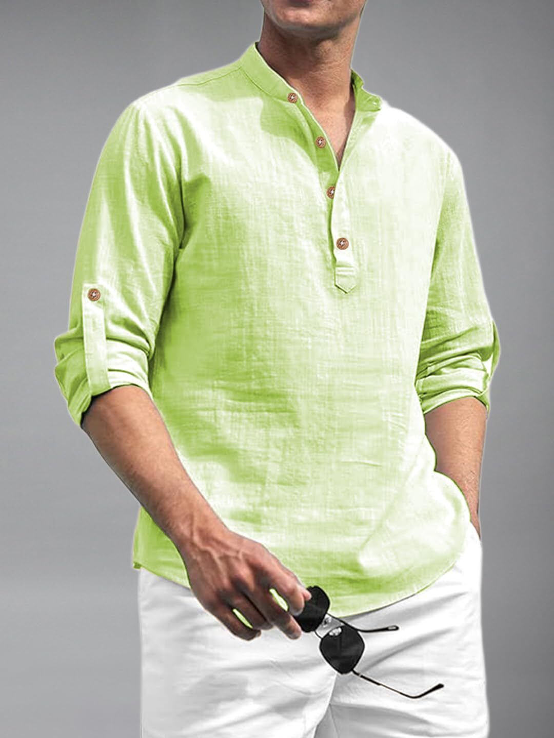 trend edinswolfd Solid Cotton Blend Straight Kurta for Men-picture-32