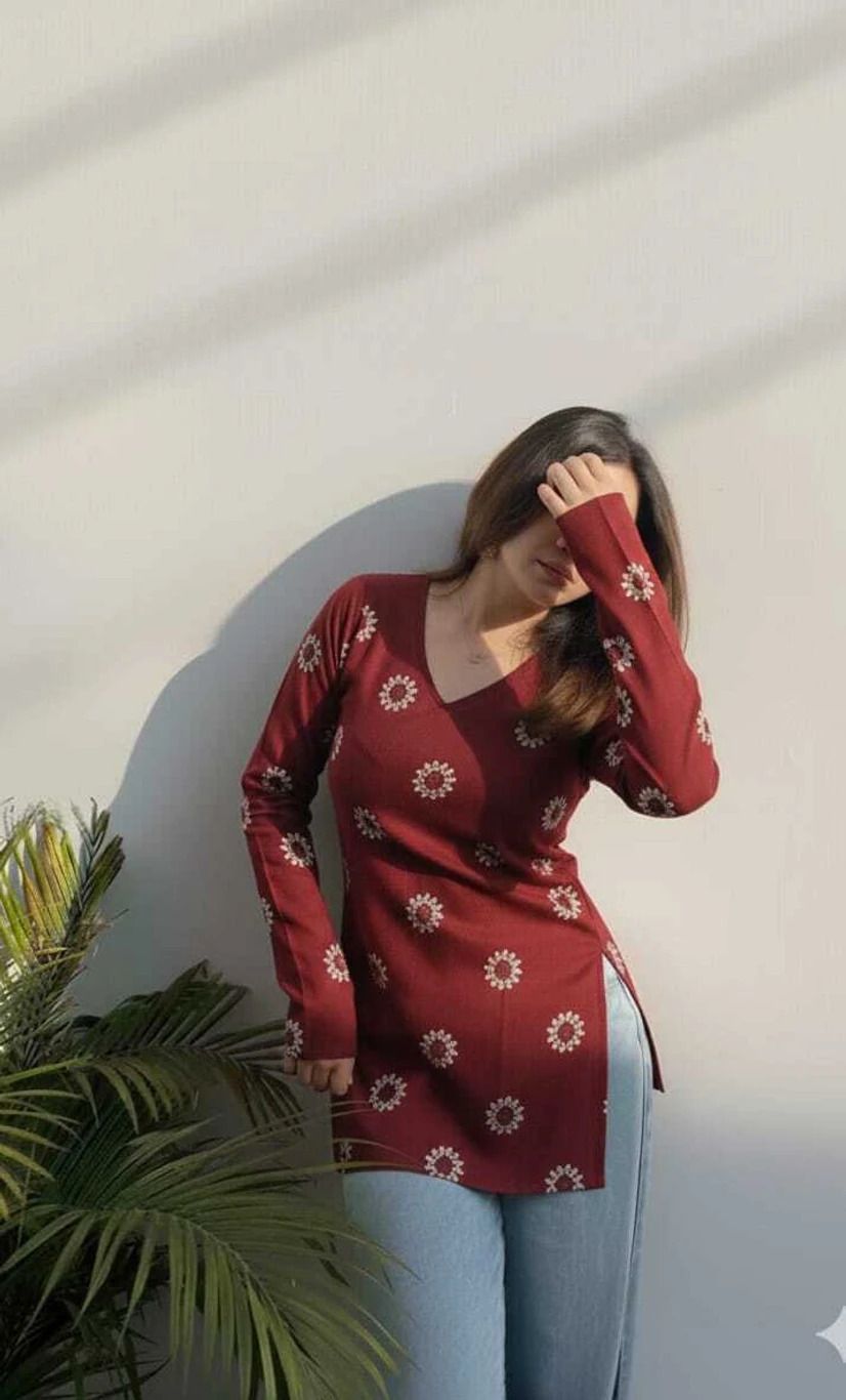 chourasya Printed, Floral Print Pure Cotton Straight Kurta for Women-picture-25