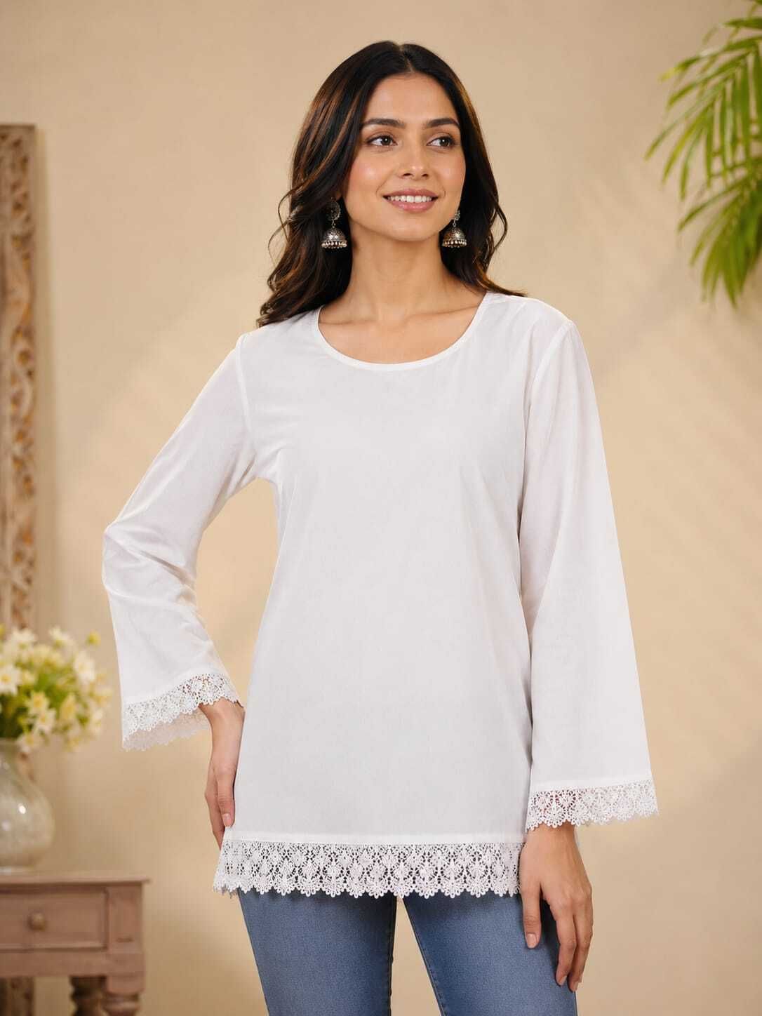 jihimfabrics Solid Pure Cotton Straight Kurta for Women-picture-0