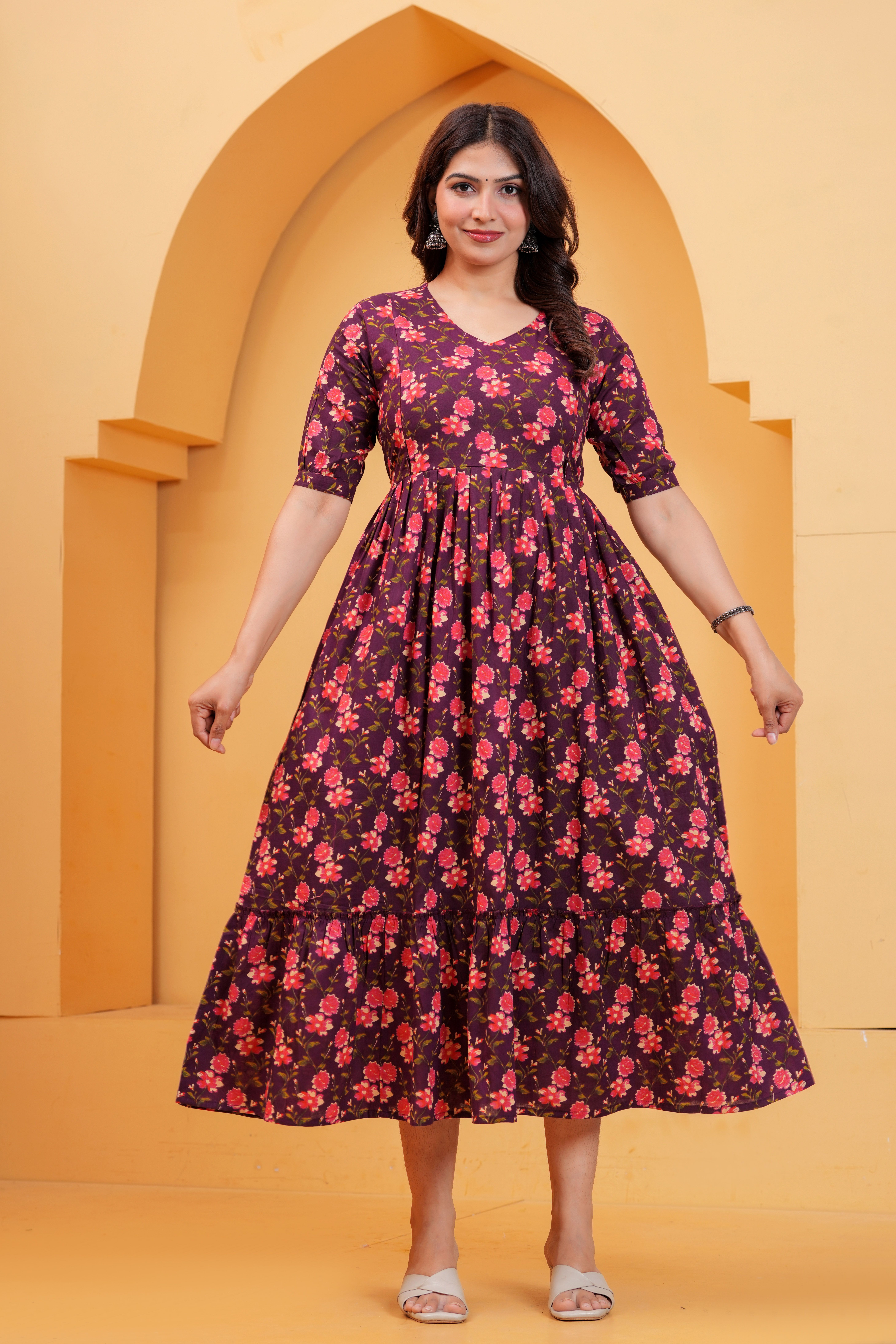 divastri Printed Pure Cotton Stitched Anarkali Gown-picture-21