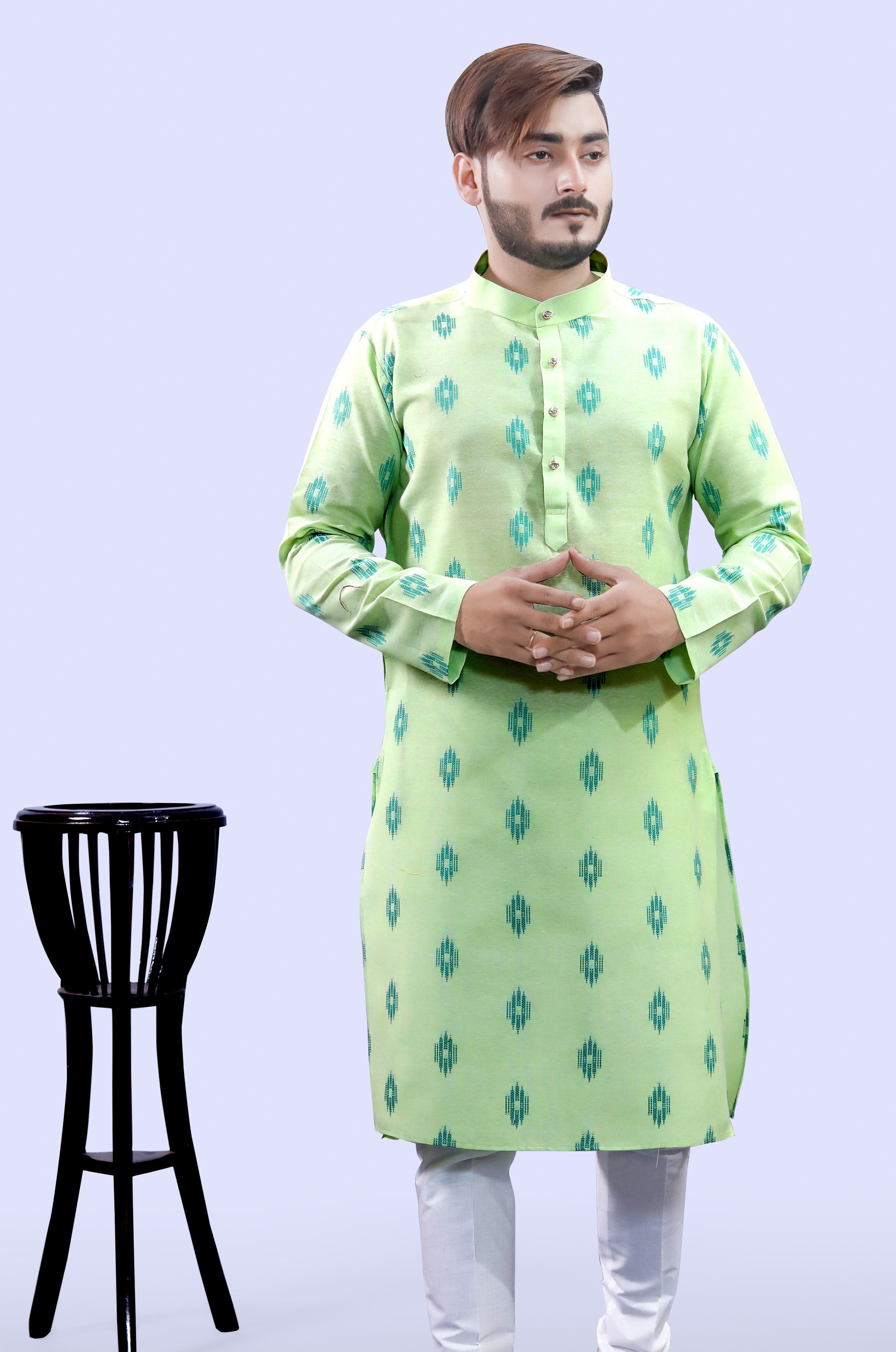 tibra collection Men Printed Cotton Blend Straight Kurta-picture-24