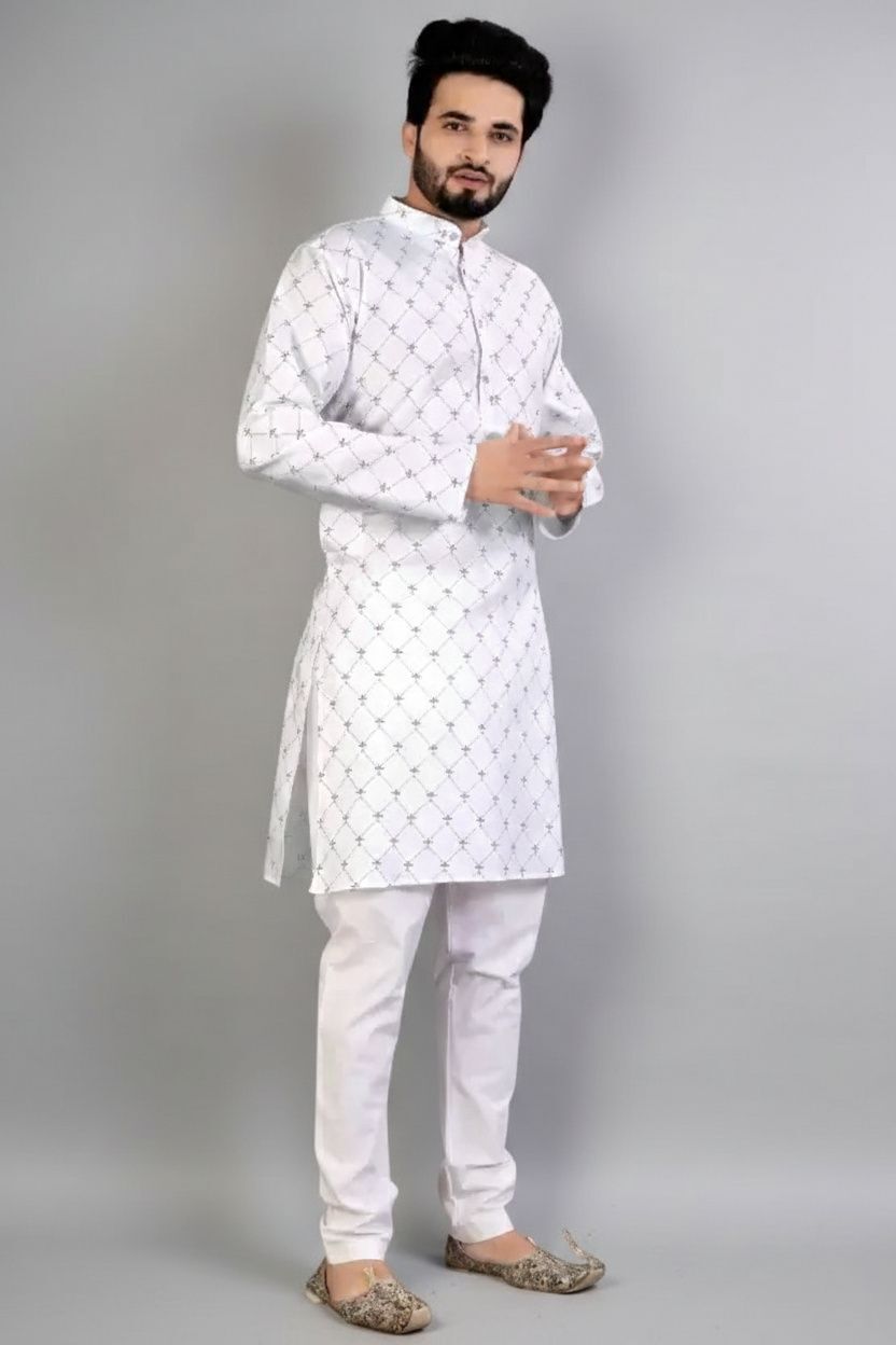 stylekurta Printed Cotton Blend Straight Kurta for Men-picture-19