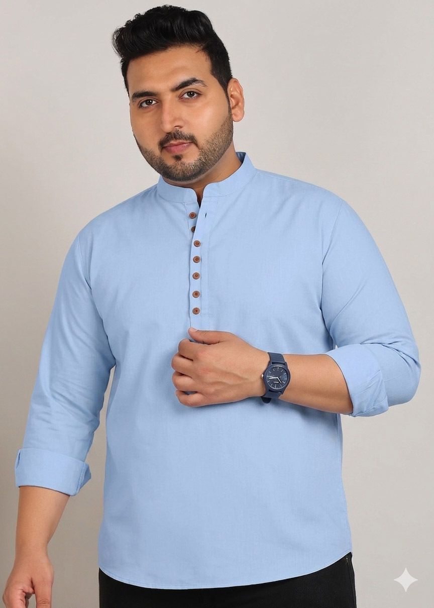 metronaut plus Solid Pure Cotton Straight Kurta for Men-picture-20