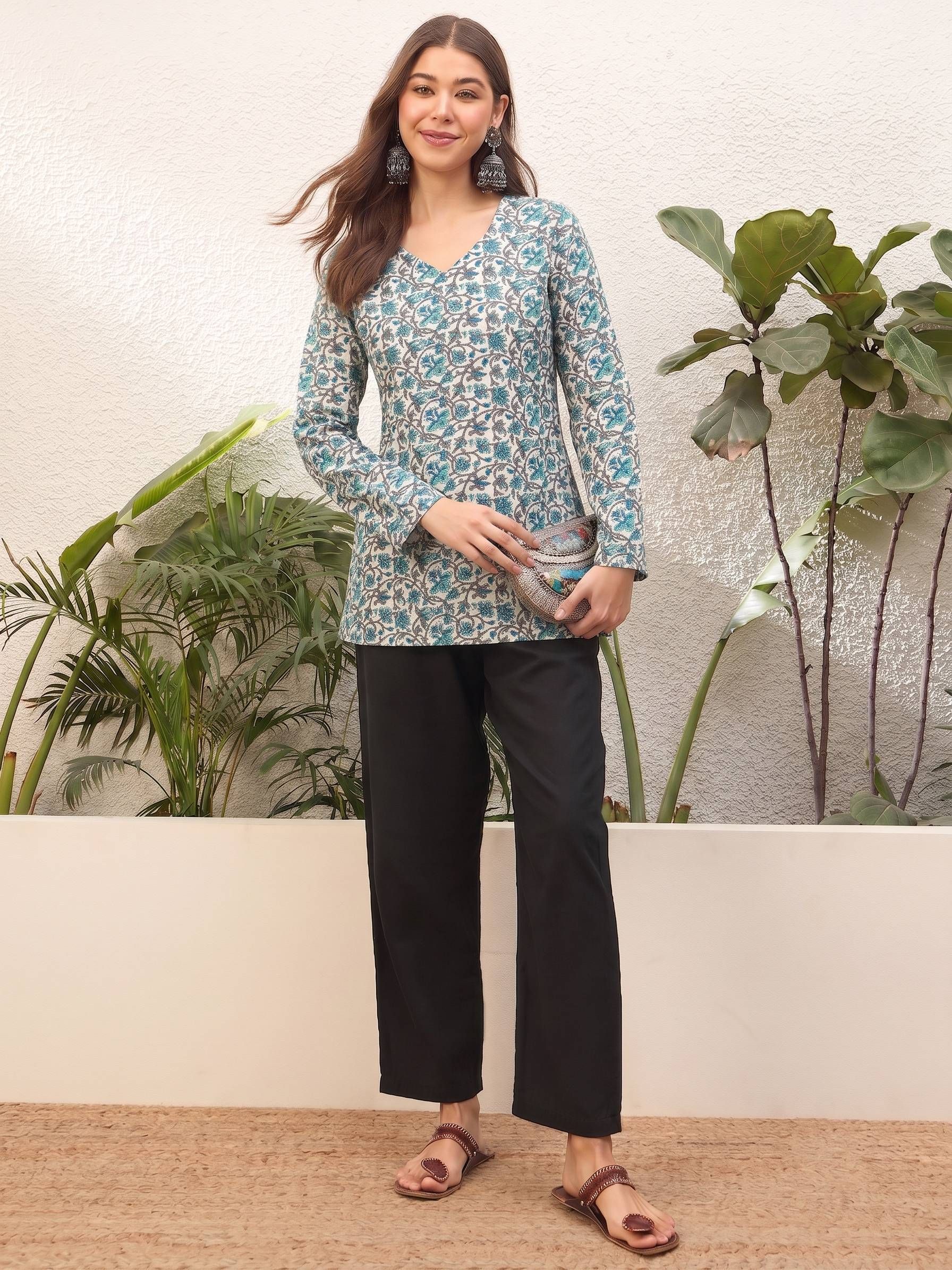 inweave Printed Pure Cotton Straight Kurta for Women-picture-20