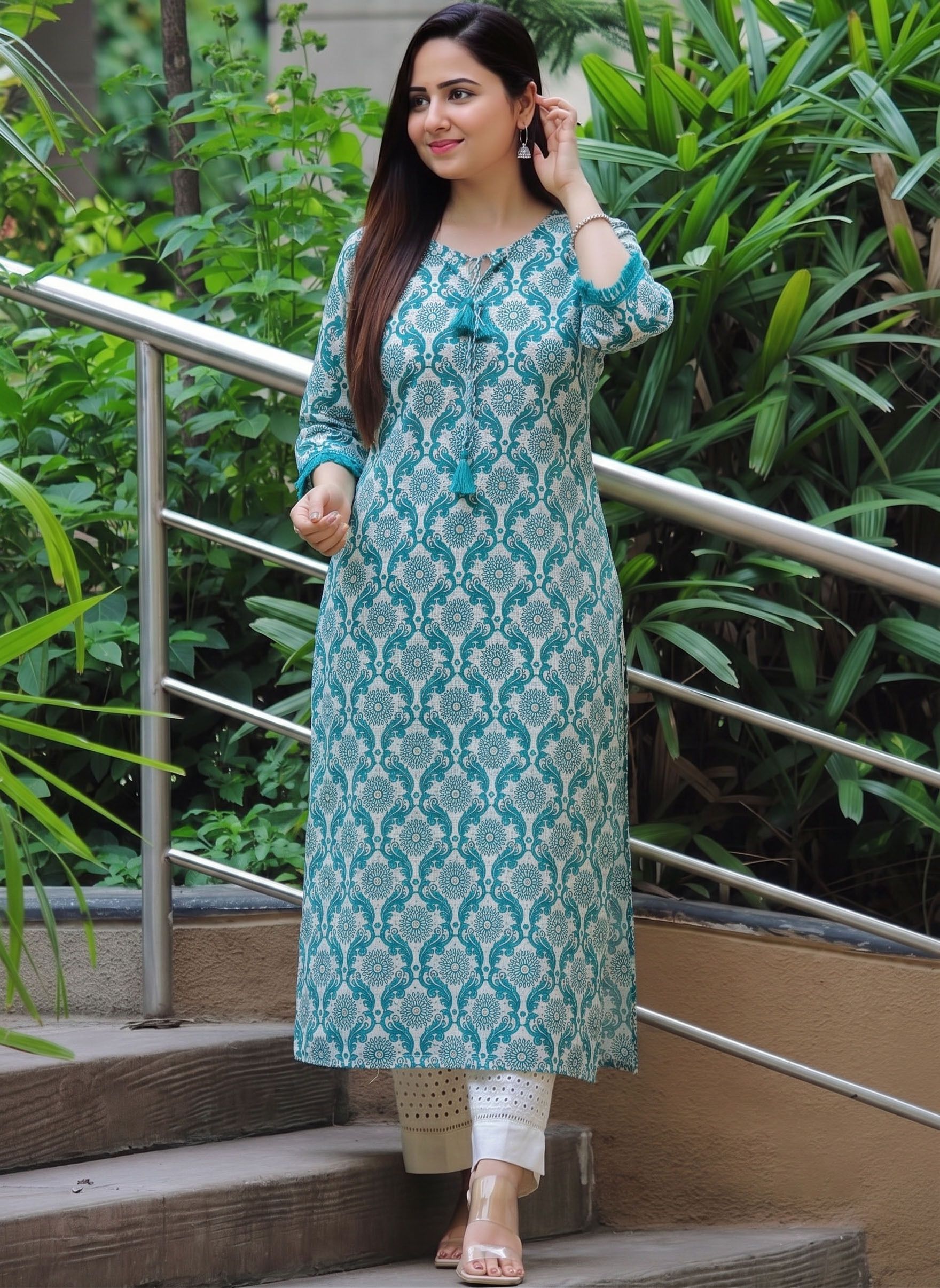 sa rasa Printed Viscose Rayon Straight Kurta for Women-picture-2