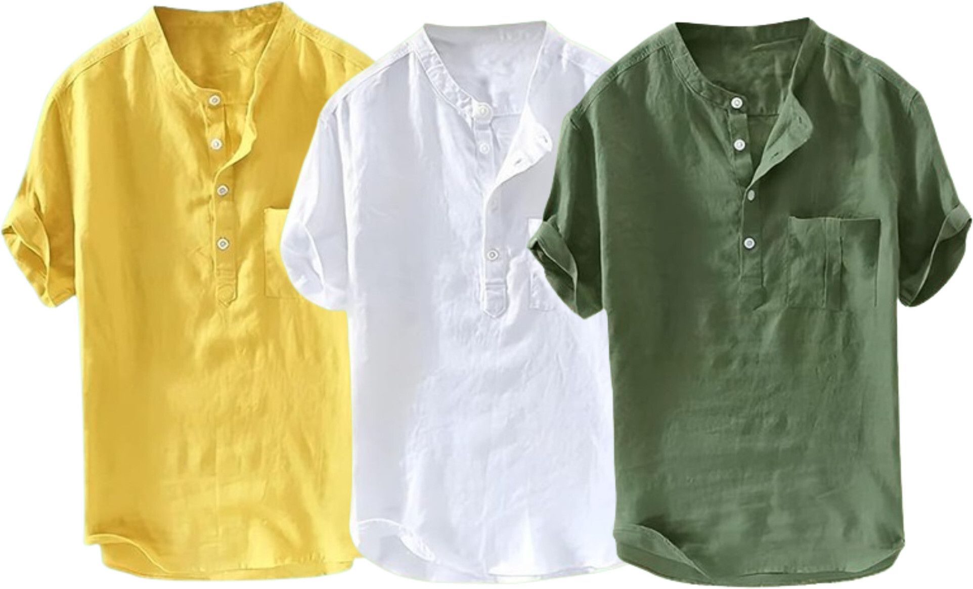 gainell Pack of 3 Men Solid Cotton Blend Straight Kurta-picture-13